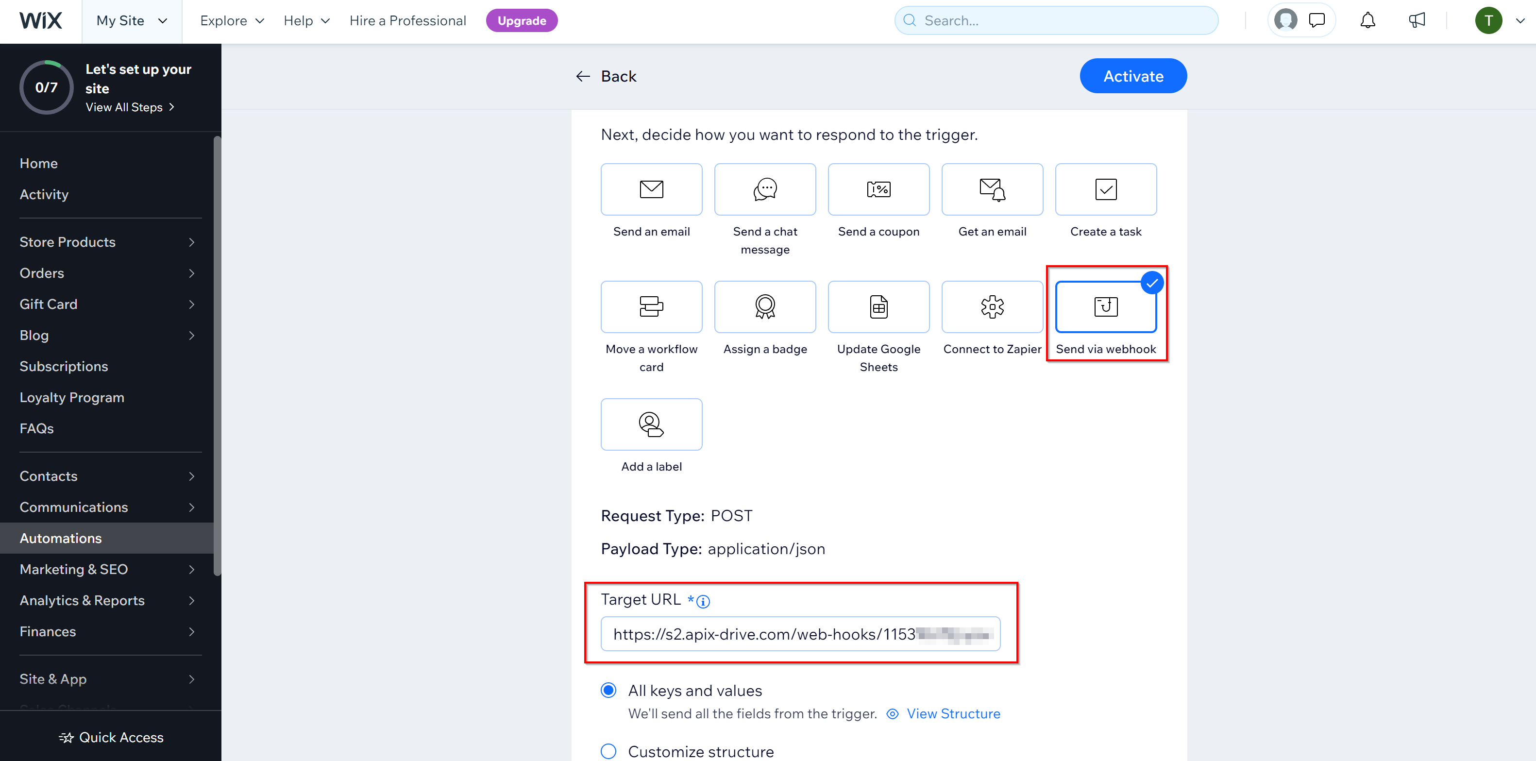 How to Connect Wix as Data Source | Webhook Setup