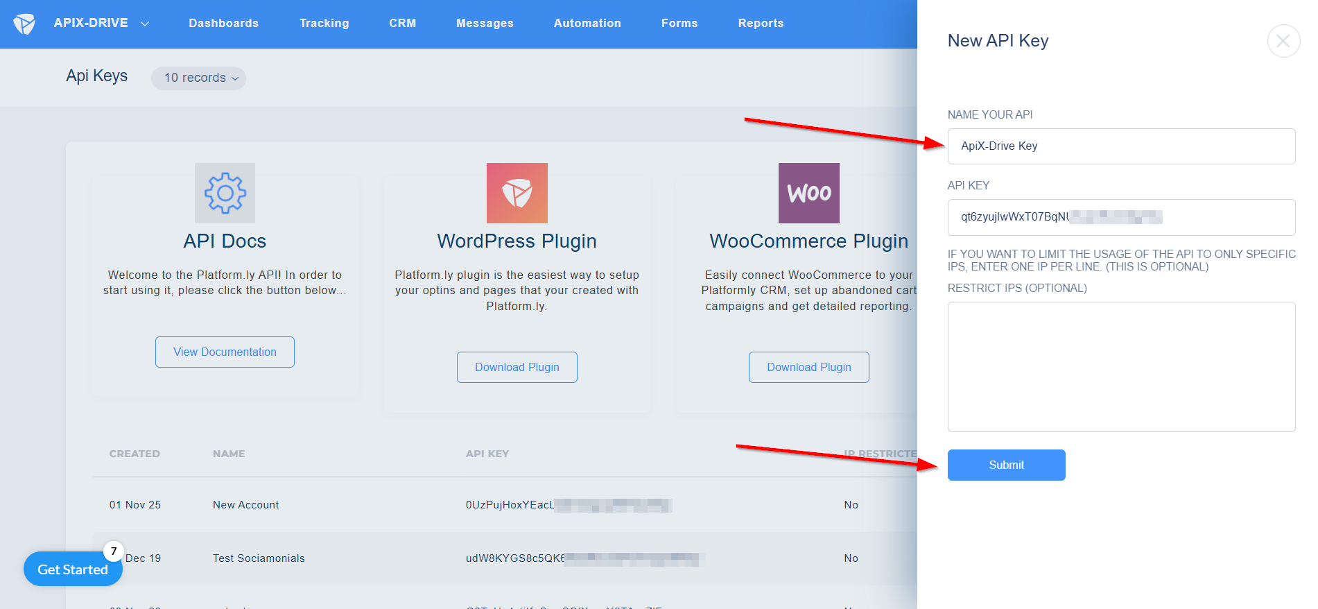 How to Connect Platformly as Data Destination | Account connection