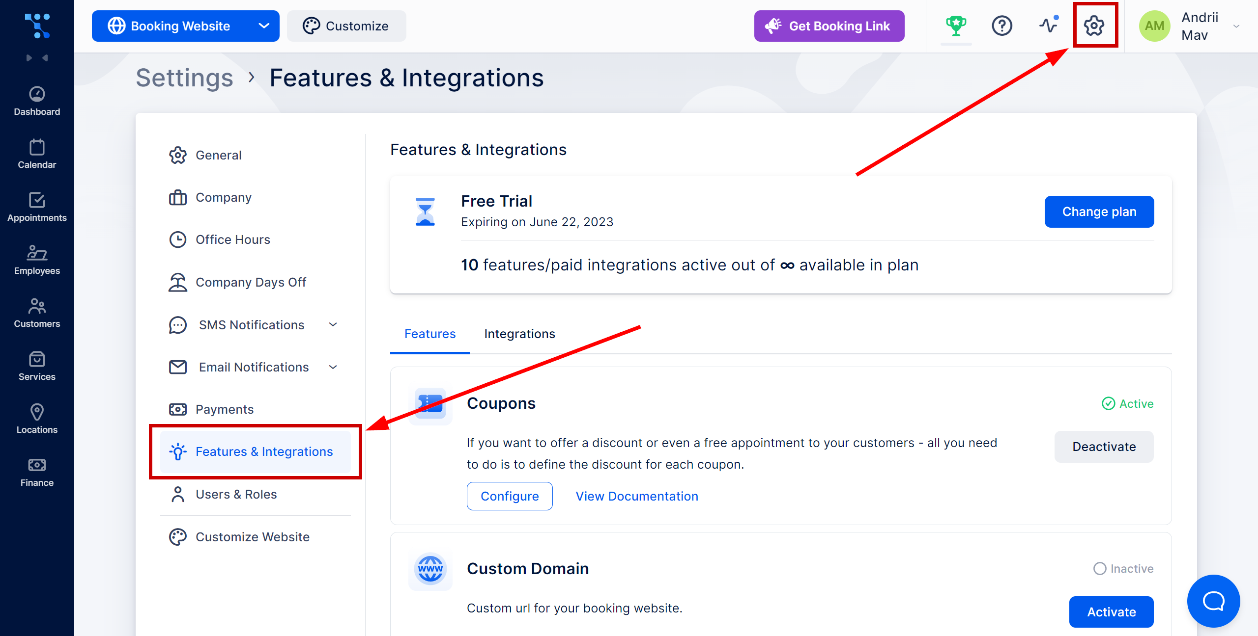 How to Connect Trafft as Data Source  | Go to settings