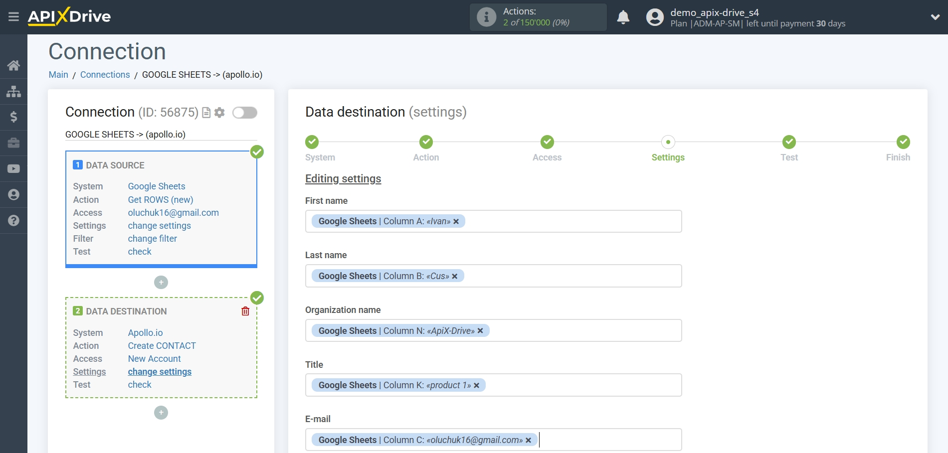 How to Connect Apollo.io to Apps as Data Destination | Assigning Fields How to Connect Apollo.io to Apps as Data Destination | Assigning Fields