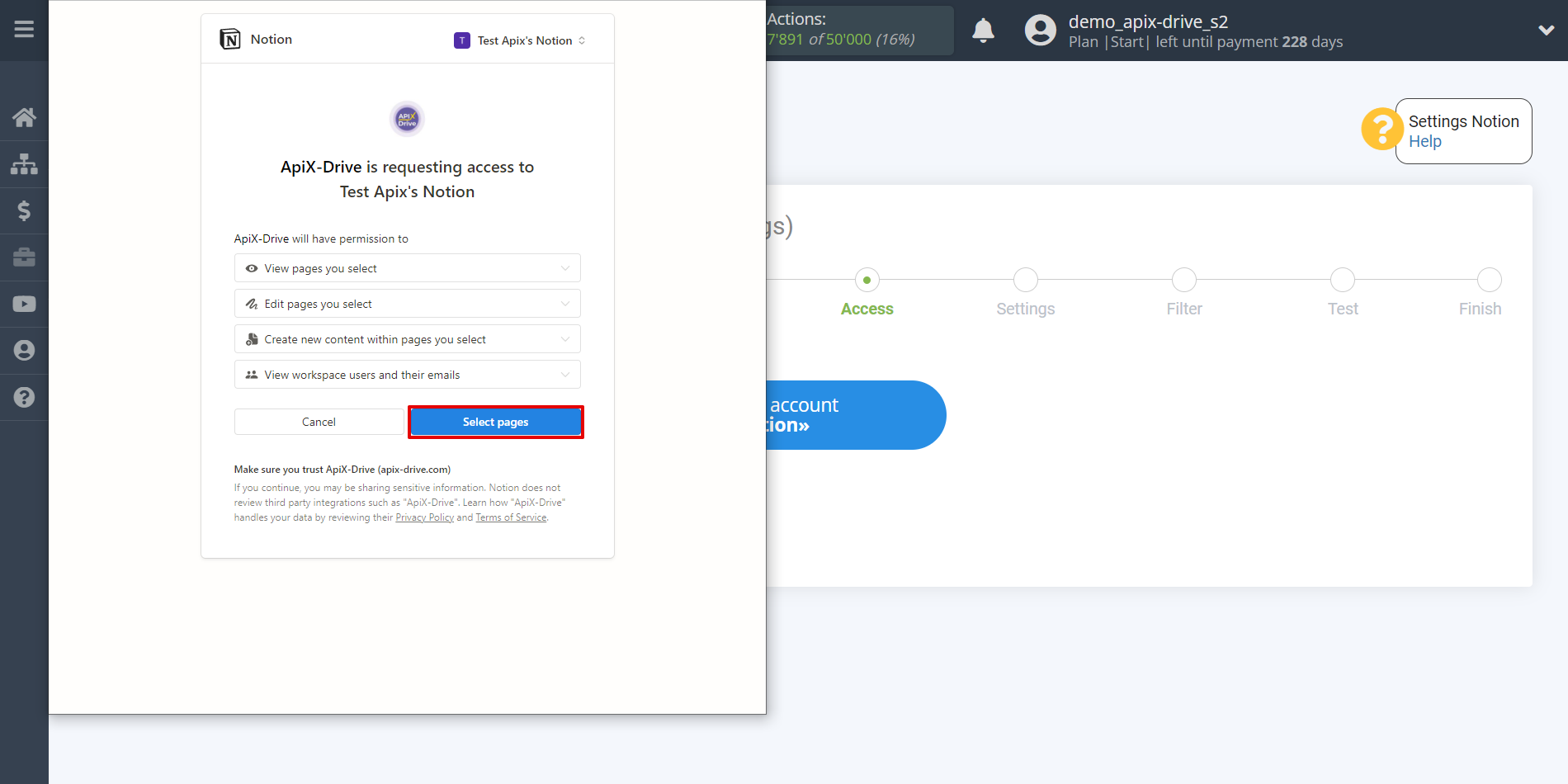 How to Connect Notion as Data Source | Account connection