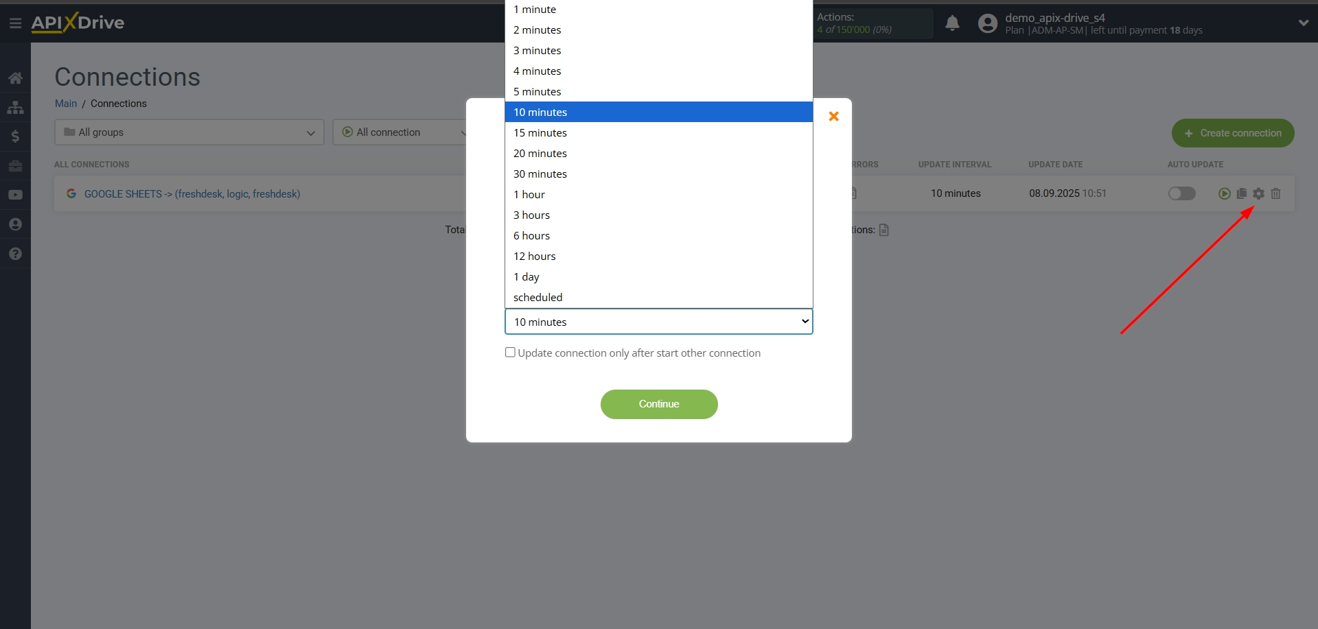 How to setup Freshdesk Update Ticket / Create Ticket | Update interval