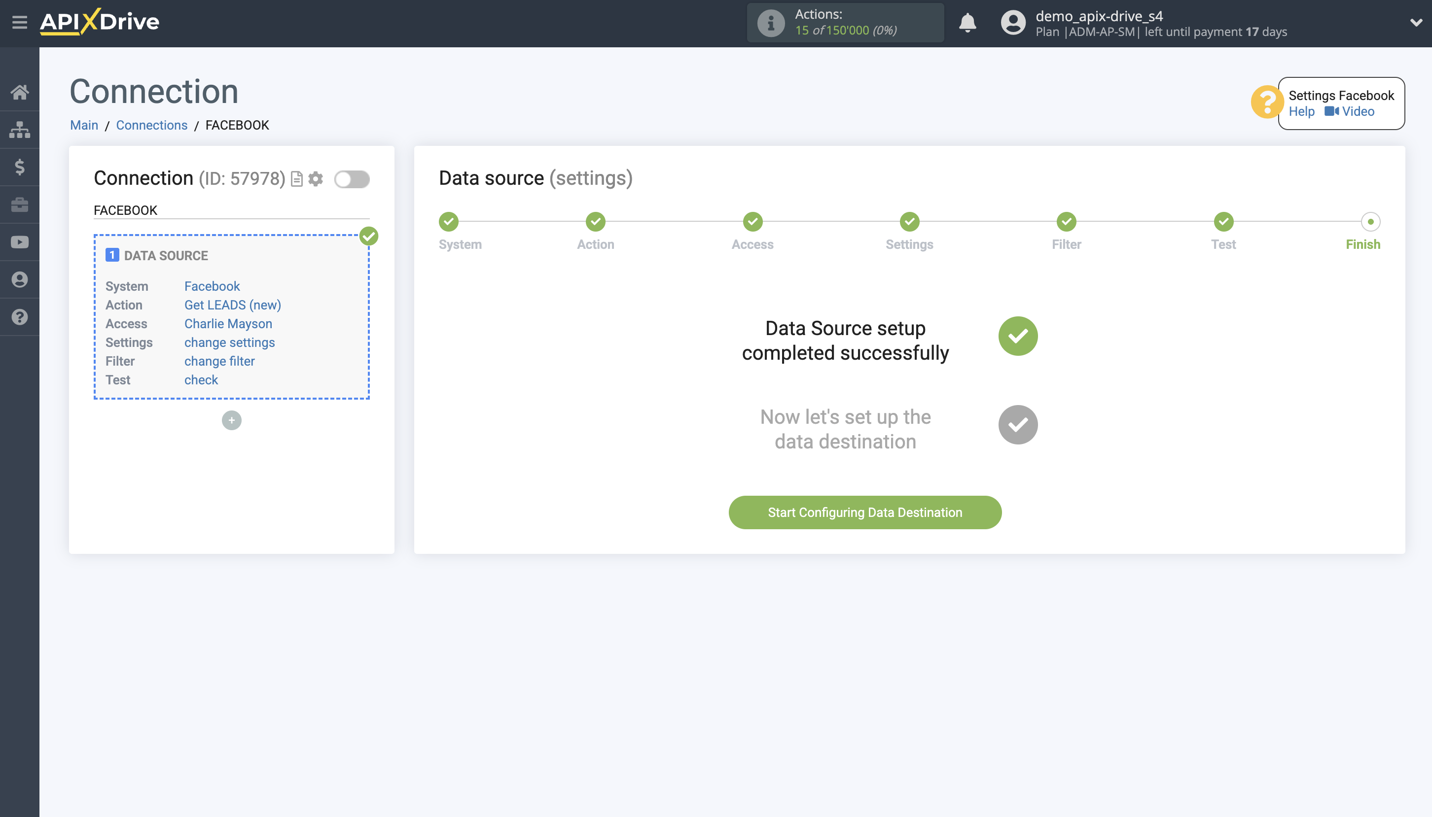 How to Connect Facebook as Data Source | Setup Data Destination system