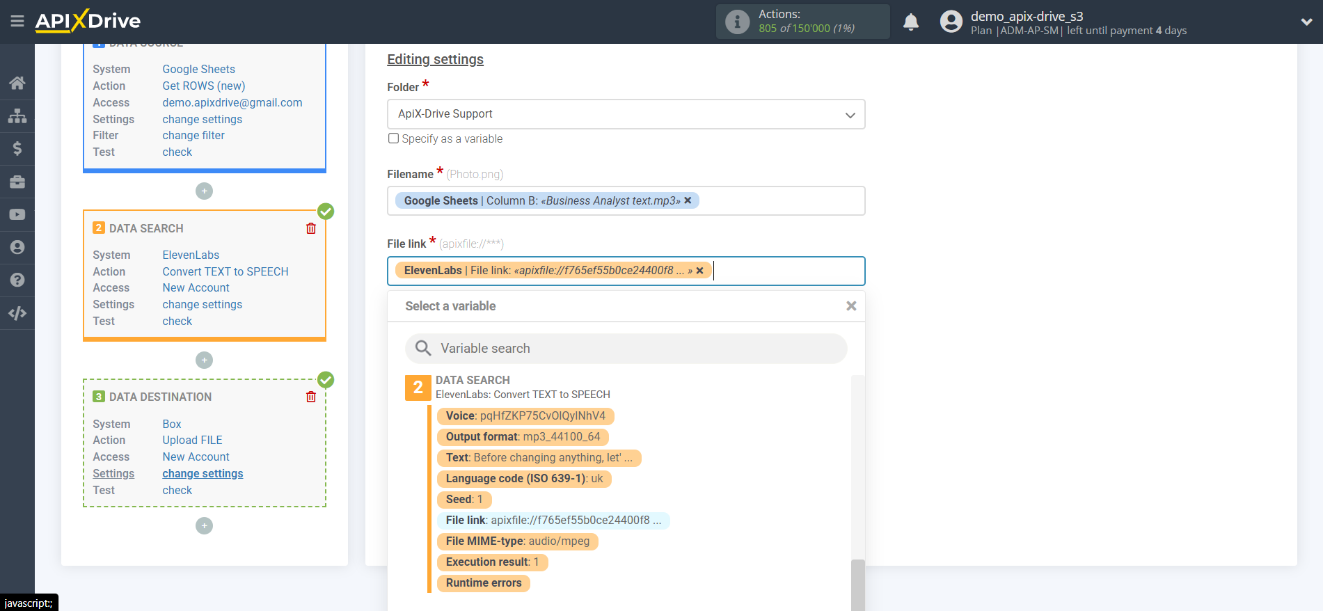 How to Connect Elevenlabs as Data Search | Assigning fields