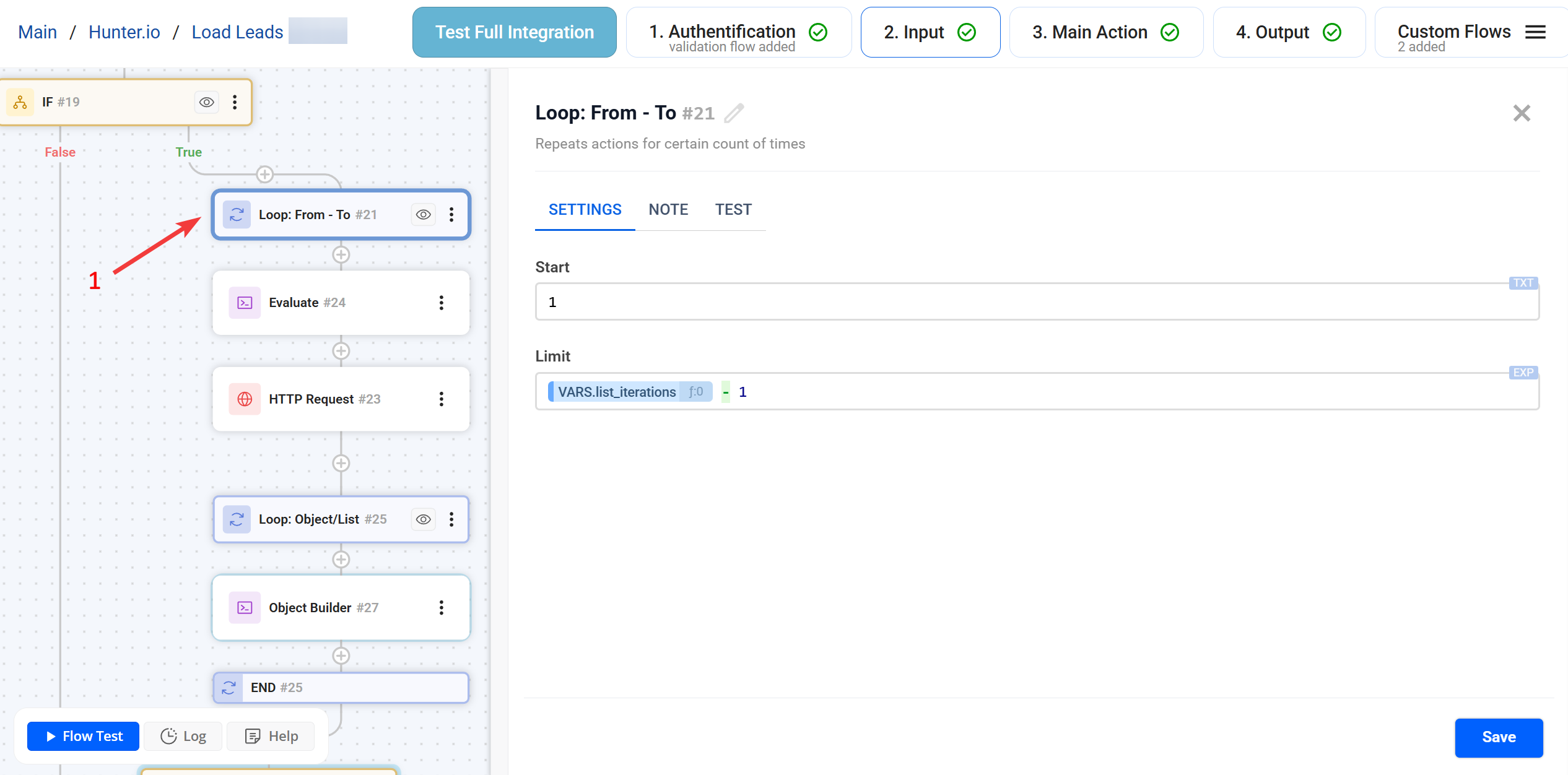 Loop (From - To) | Приклад Loop + Evaluate + HTTP Request
