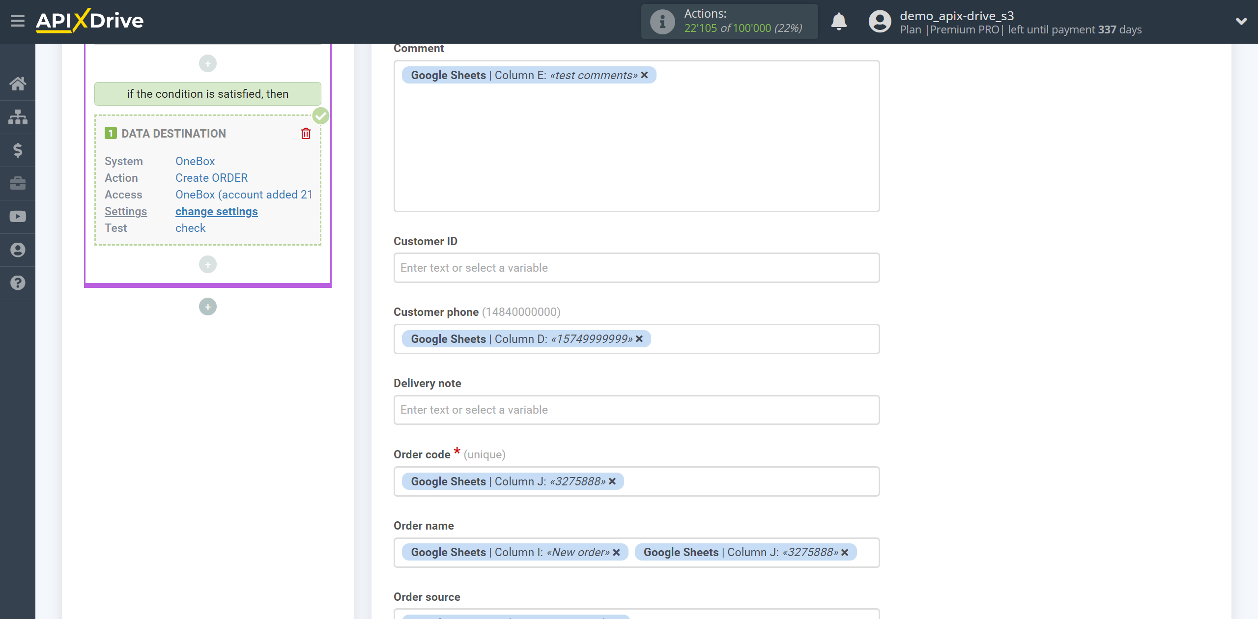 How to setup OneBox Change Order / Create Order | Assigning Fields