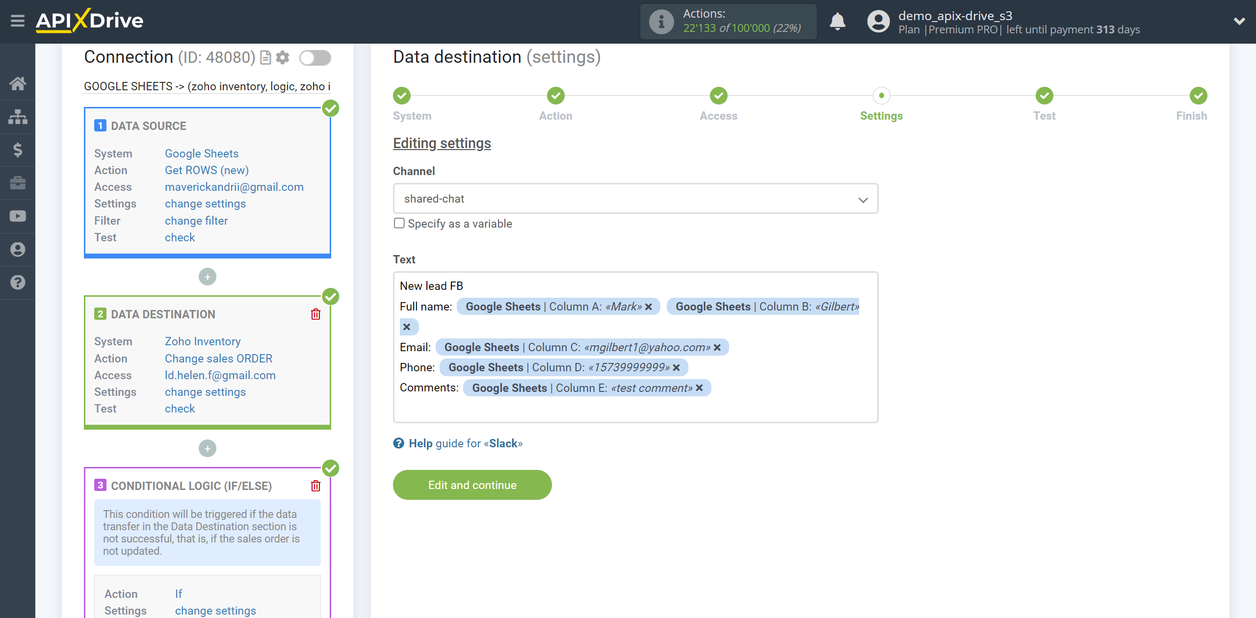 How to setup Zoho Inventory Change sales Order / Create sales Order | Formation of a message