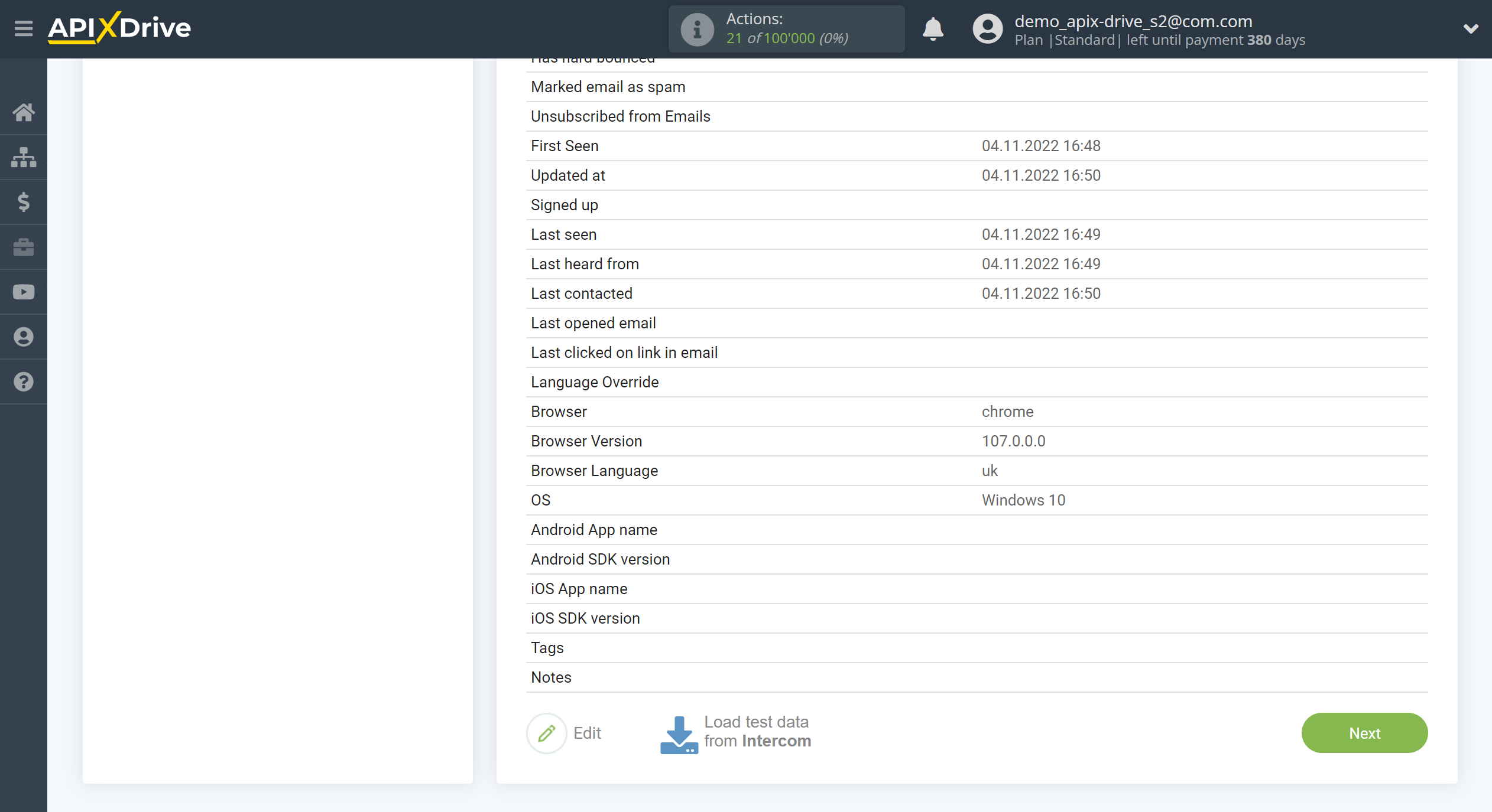 How to Connect Intercom as Data Source | Test data