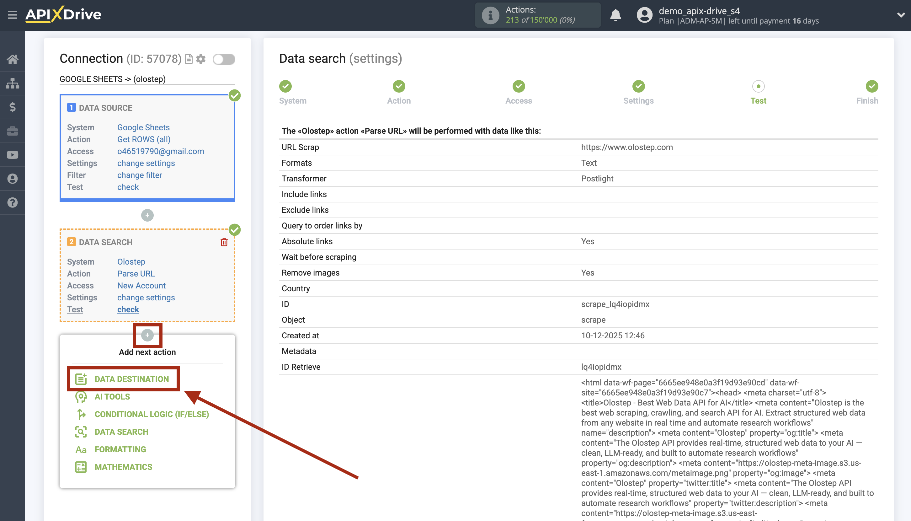 Setting up an Olostep Item Search in Google Sheets | Setup Data Destination system Setting up an Olostep Item Search in Google Sheets | Setup Data Destination system
