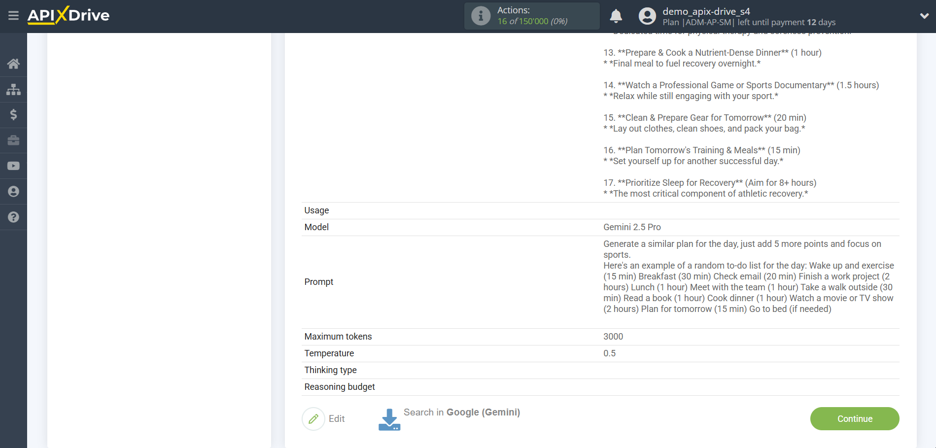 Setting up Gemini in Google Sheets | Test data