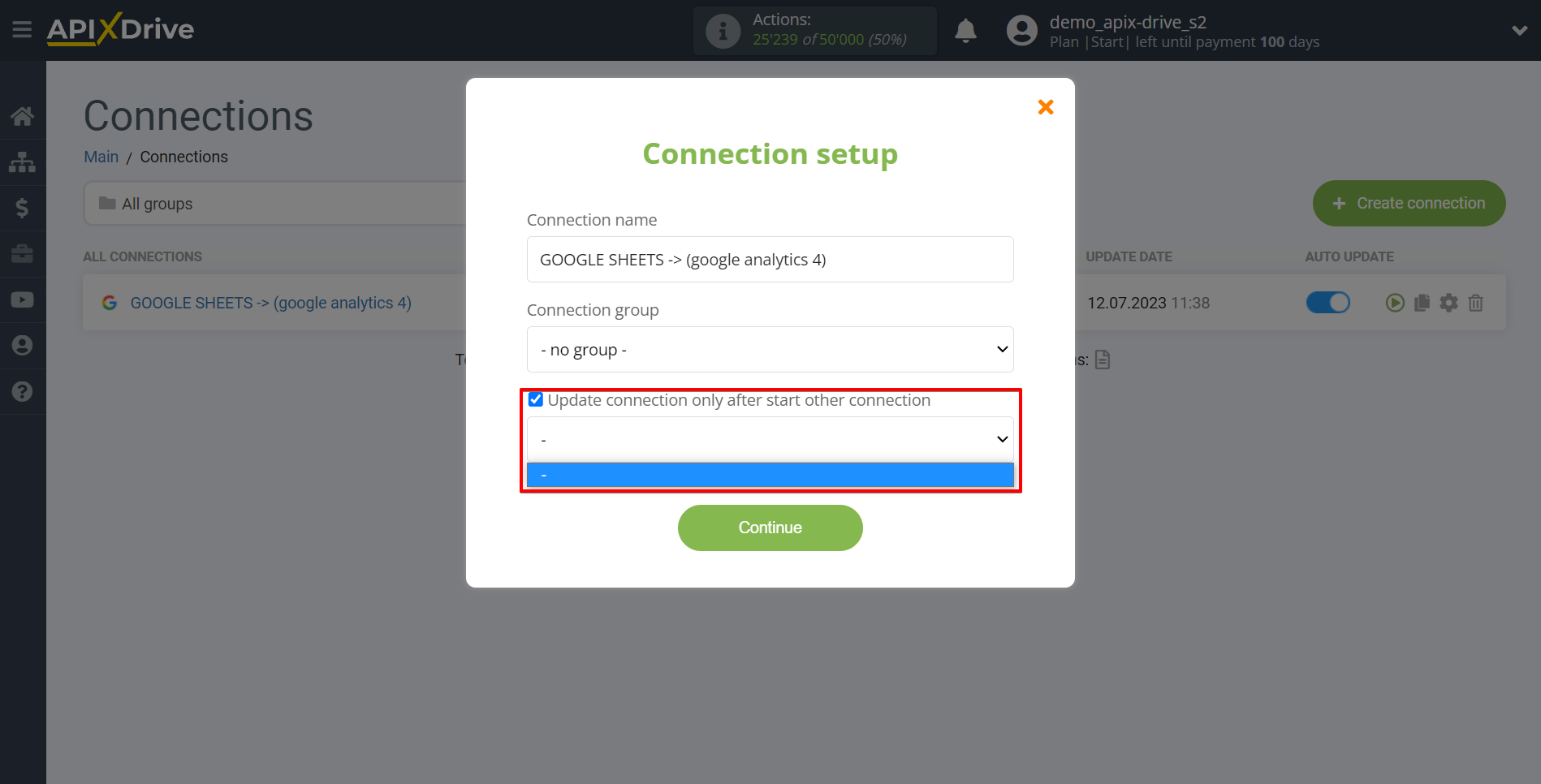 How to Connect Google Analytics 4 as Data Destination | Update priority