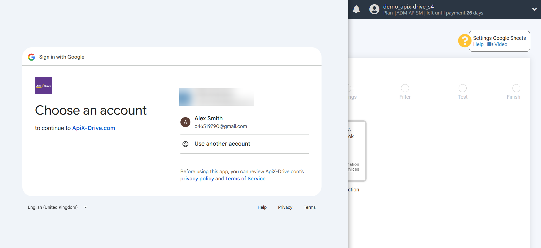 Setting up an Rows Item Search in Google Sheets | Select a Google account to connect Setting up an Rows Item Search in Google Sheets | Select a Google account to connect