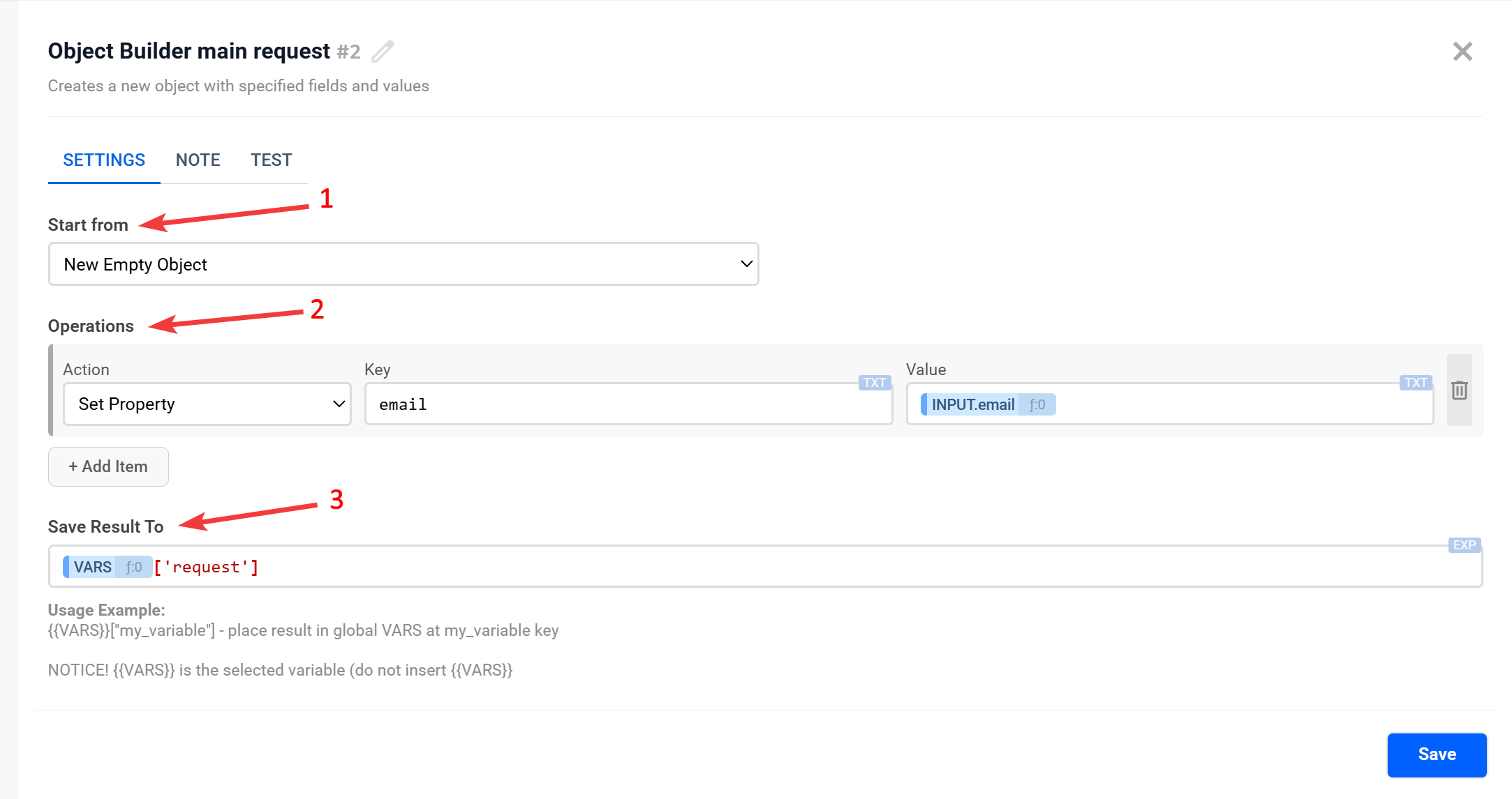 Object Builder | Налаштування Object Builder