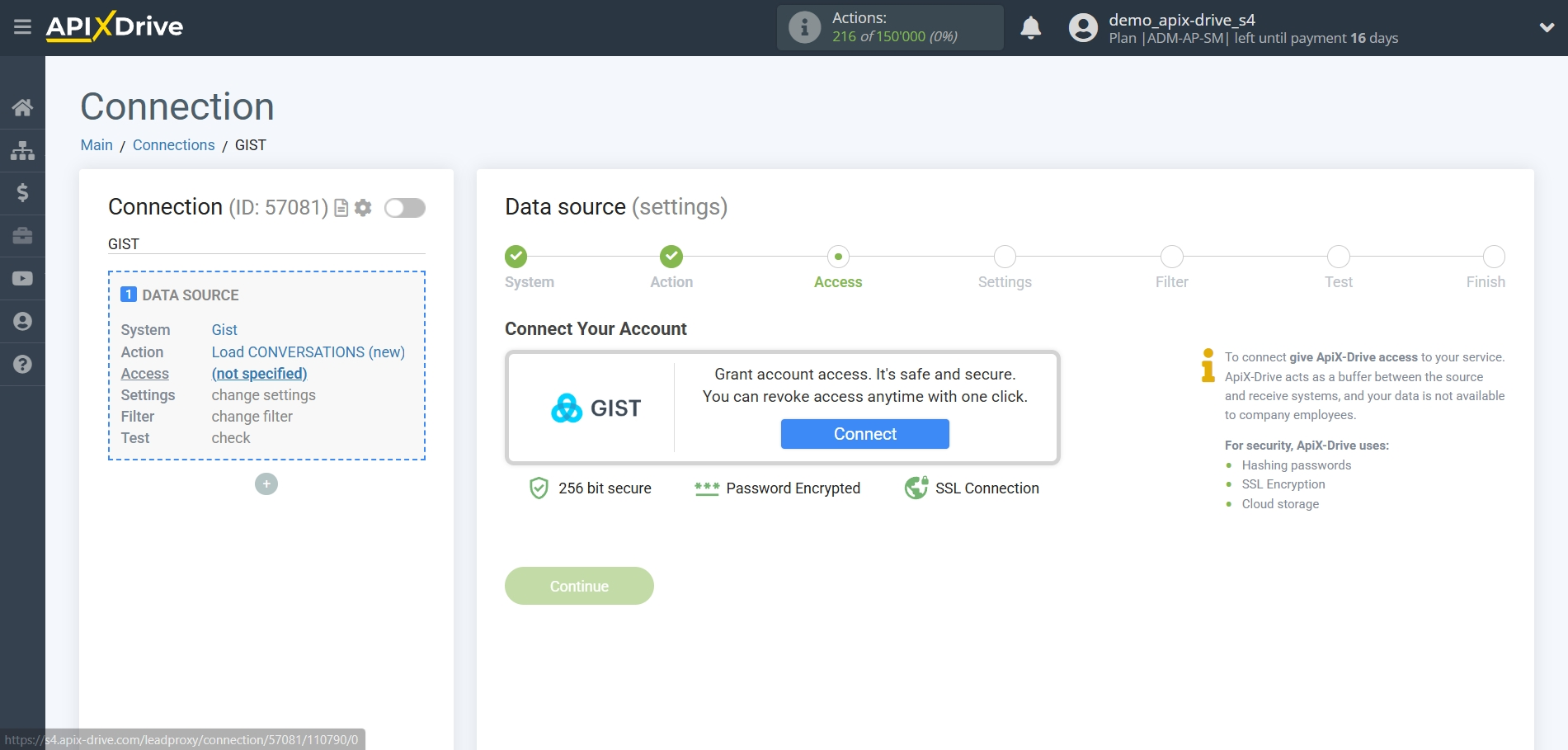 How to Connect Gist as Data Source | Account connection How to Connect Gist as Data Source | Account connection