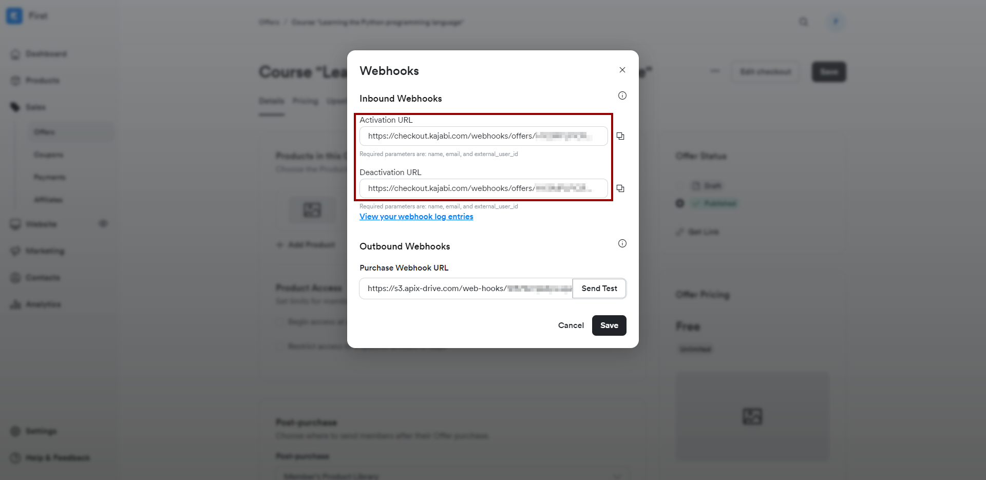 How to Connect Kajabi as Data Destination | Webhook setup in Kajabi system