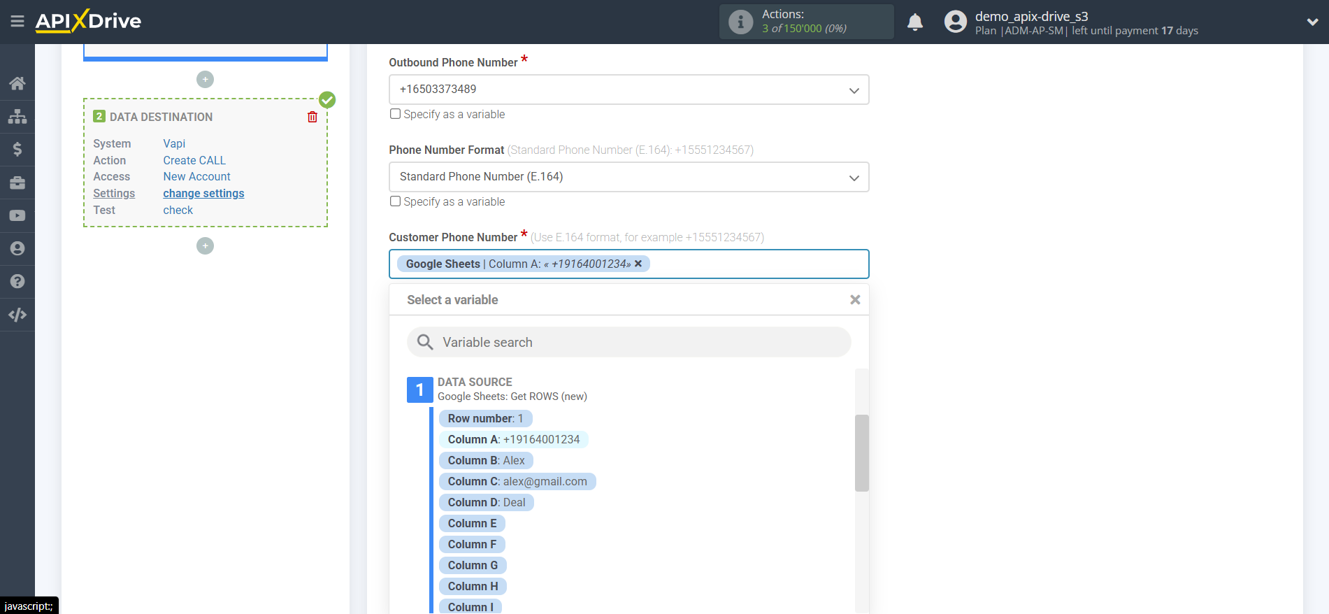 How to Connect Vapi as Data Destination | Assigning fields