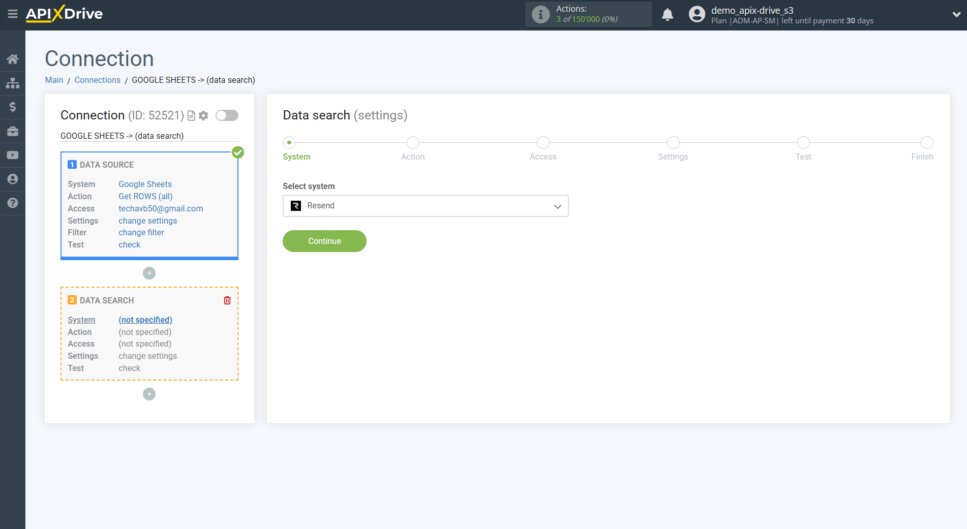 Setting up Resend Contact Search in Google Sheets | System selection Setting up Resend Contact Search in Google Sheets | System selection