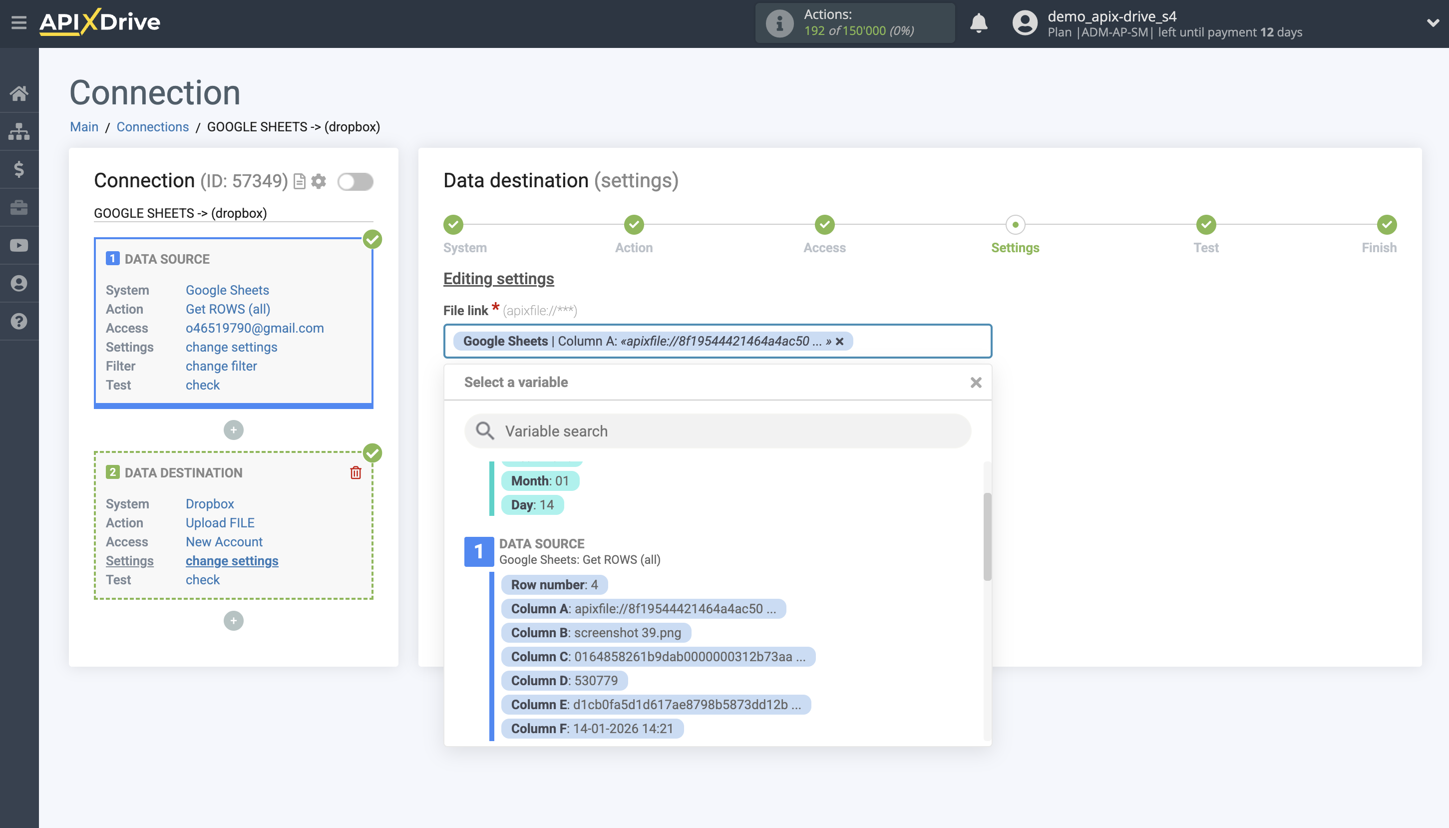 How to Connect Dropbox as Data Destination | Account selection How to Connect Dropbox as Data Destination | Account selection