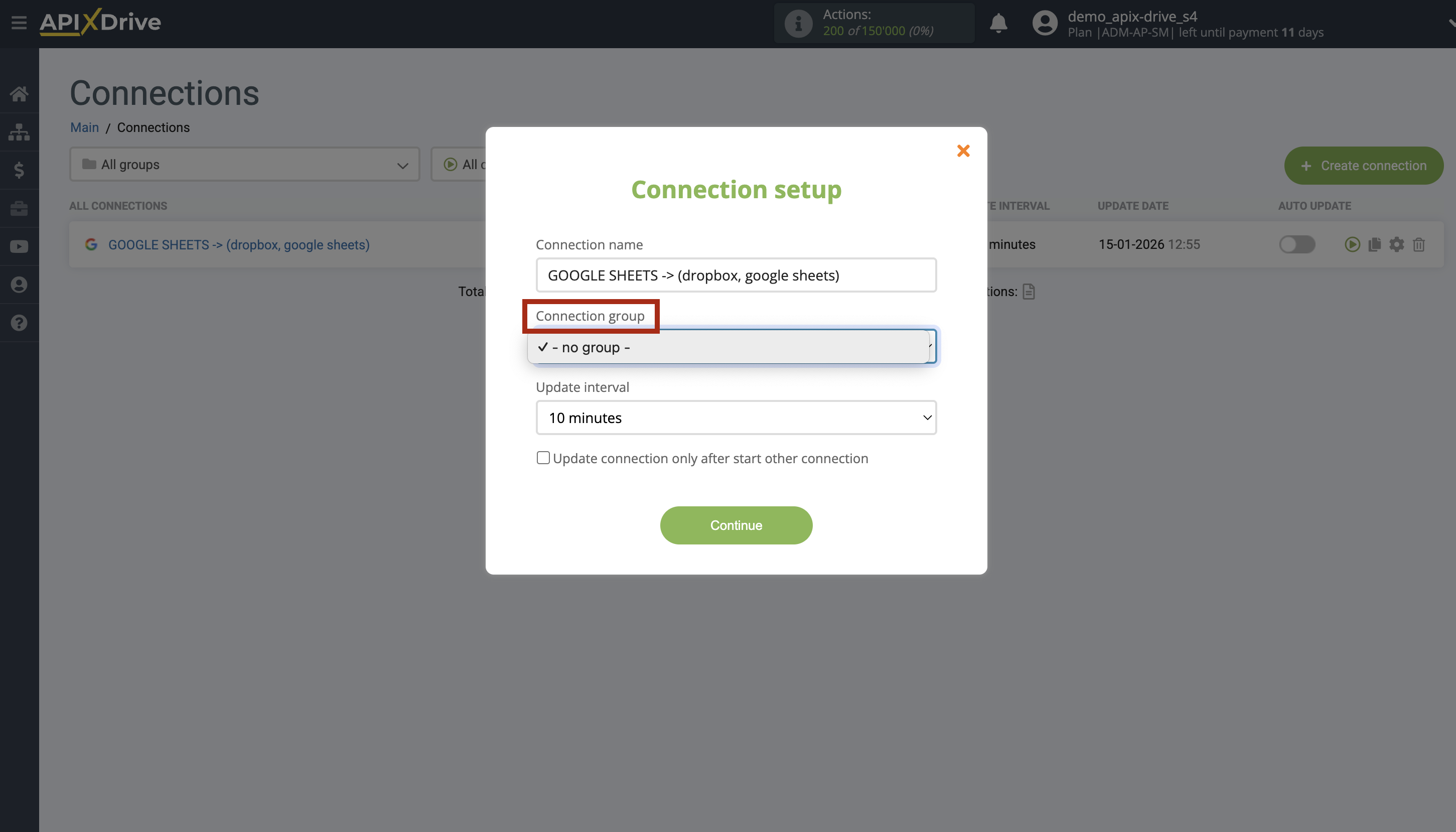 Setting up Dropbox Contact Search in Google Sheets | Update priority