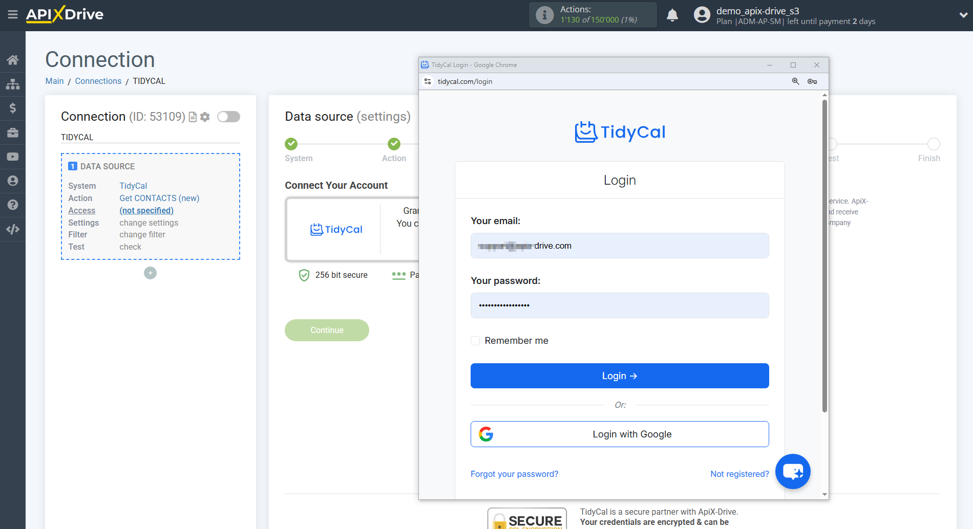 How to Connect Tidycal as Data Source | Connecting account