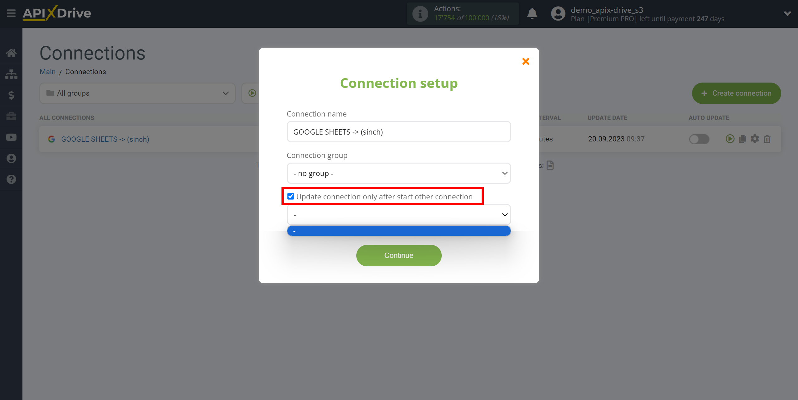 How to Connect Sinch as Data Destination | Update priority