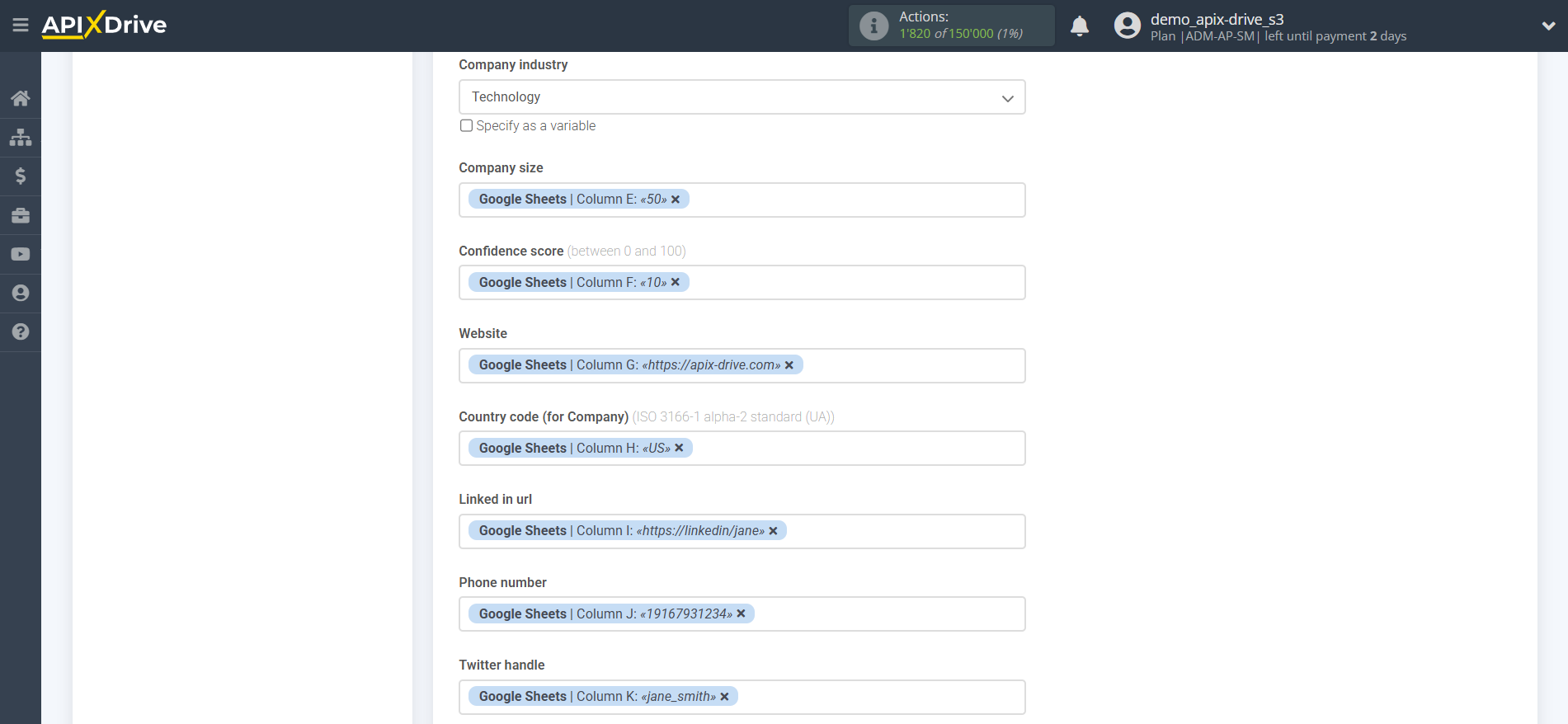How to Connect Hunter.io as Data Destination | Assigning fields How to Connect Hunter.io as Data Destination | Assigning fields