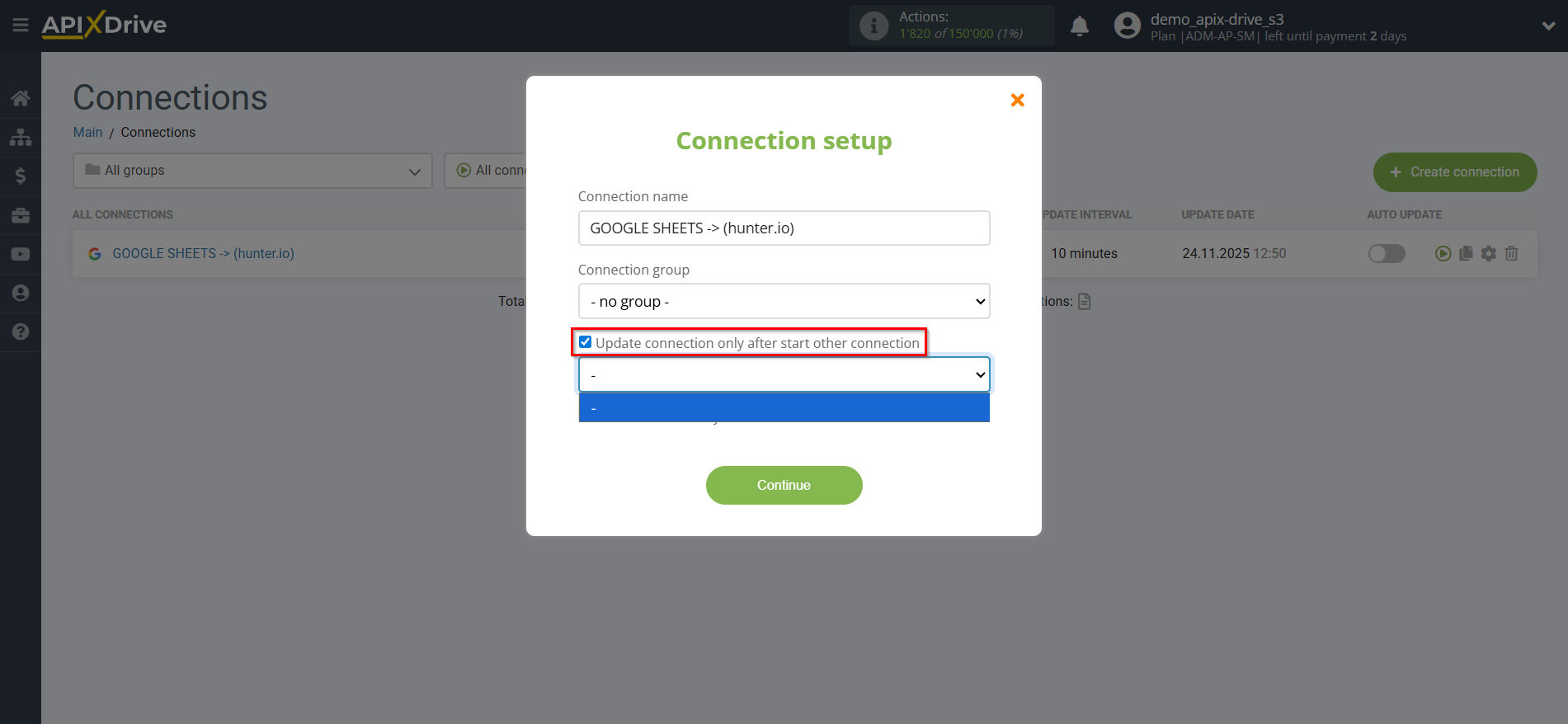 How to Connect Hunter.io as Data Destination | Update priority How to Connect Hunter.io as Data Destination | Update priority