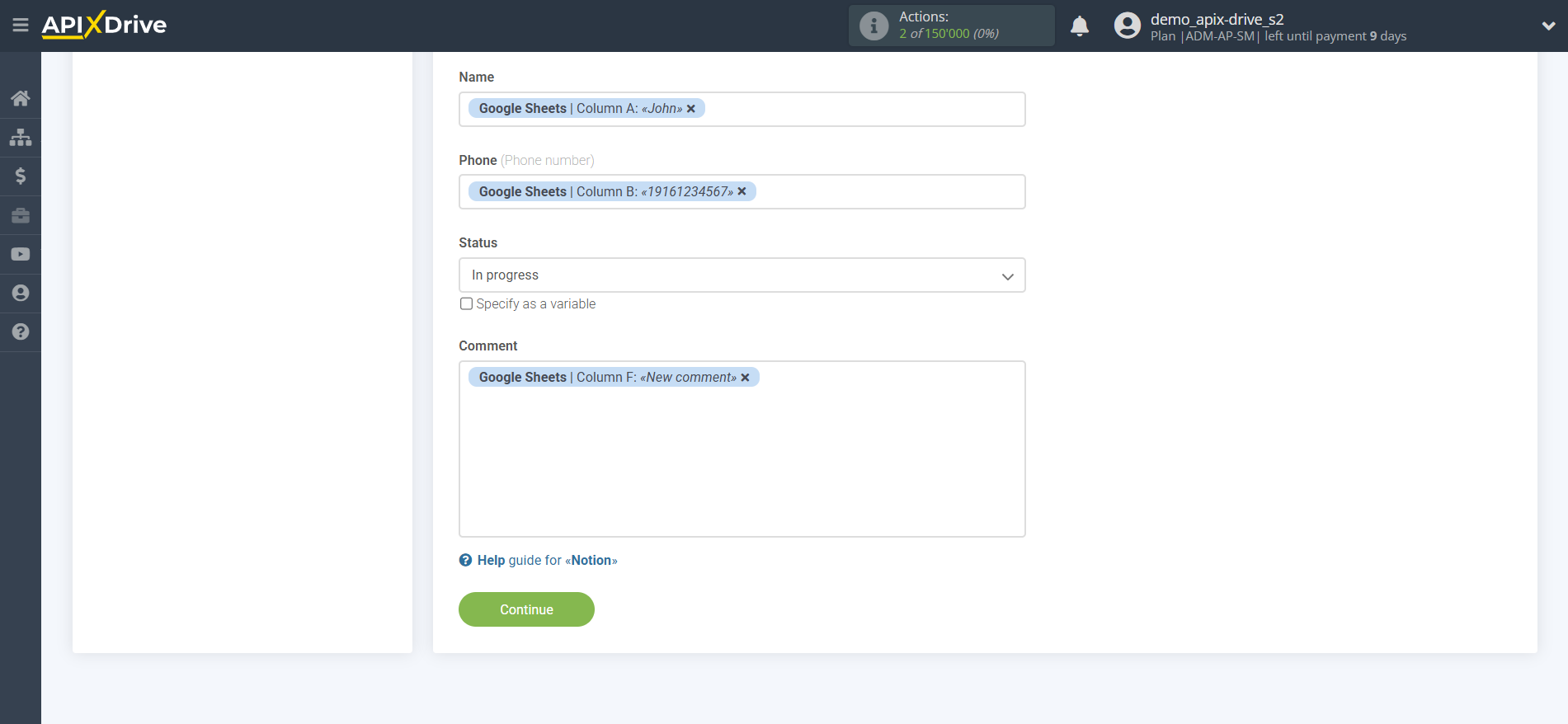 How to Connect Notion as Data Destination | Assigning Fields