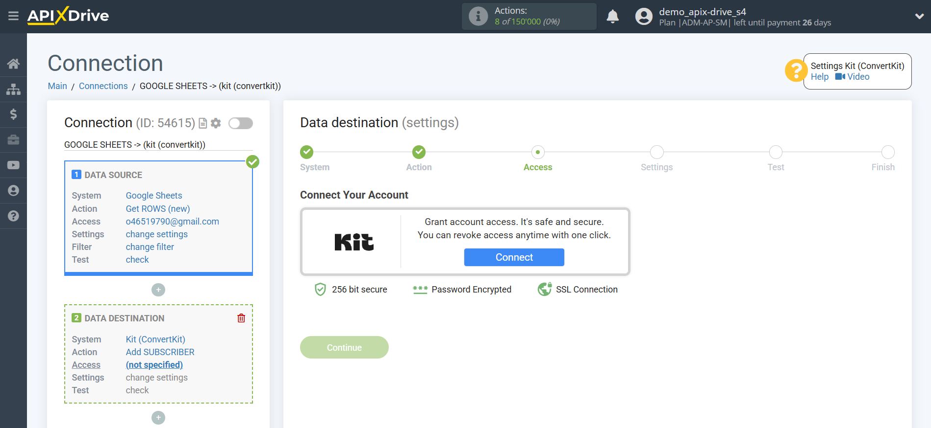 How to Connect Kit (ConvertKit) as Data Destination | Account connection How to Connect Kit (ConvertKit) as Data Destination | Account connection