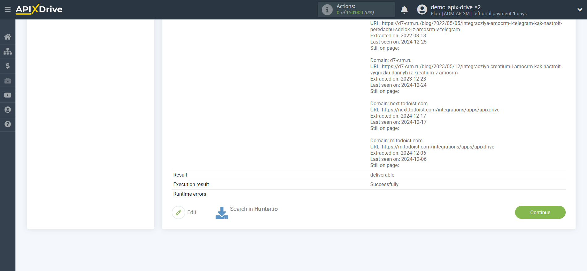 Setting Search to Verification EMAIL Hunter.io in Google Sheets | Test data Setting Search to Verification EMAIL Hunter.io in Google Sheets | Test data