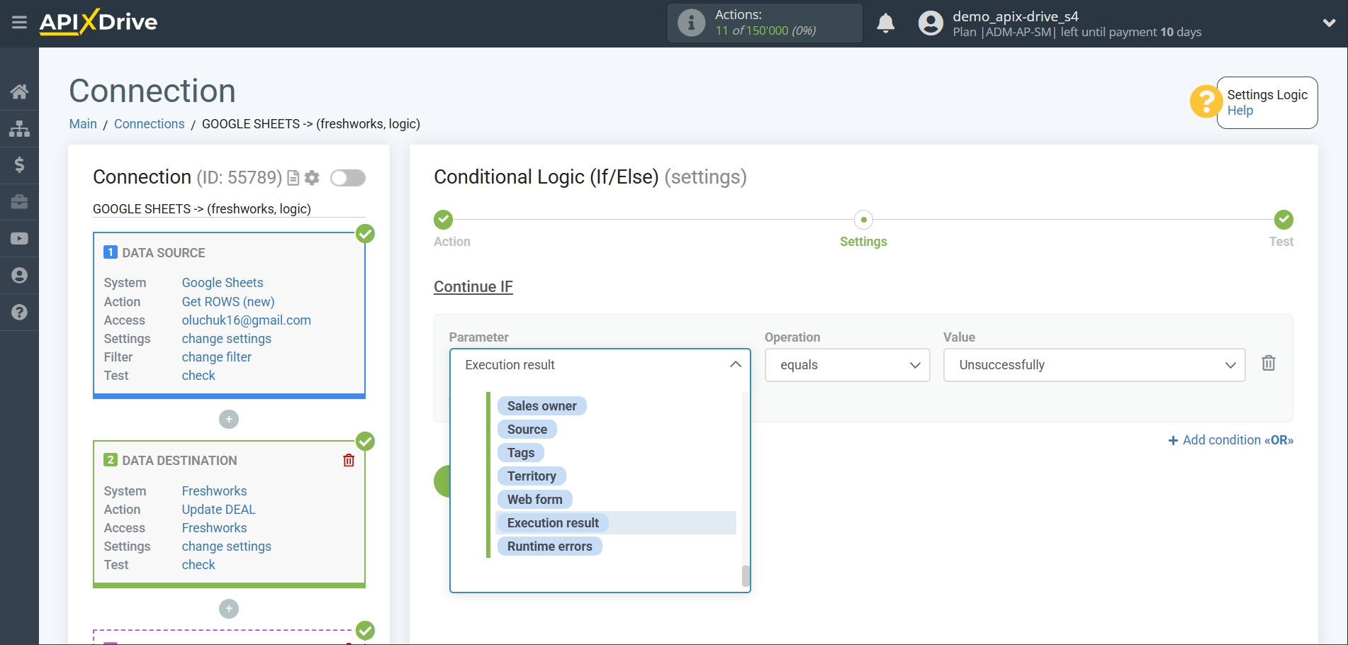 How to setup&nbsp;Freshworks Update Deal / Create Deal | Assigning Fields