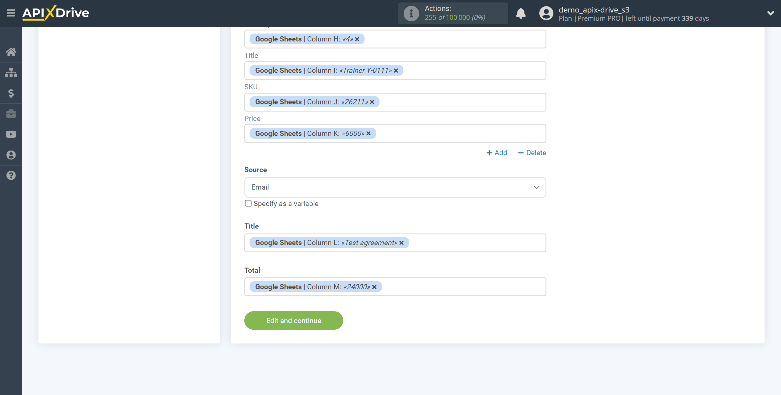 How to Connect KeepinCRM as Data Destination | Assigning Fields