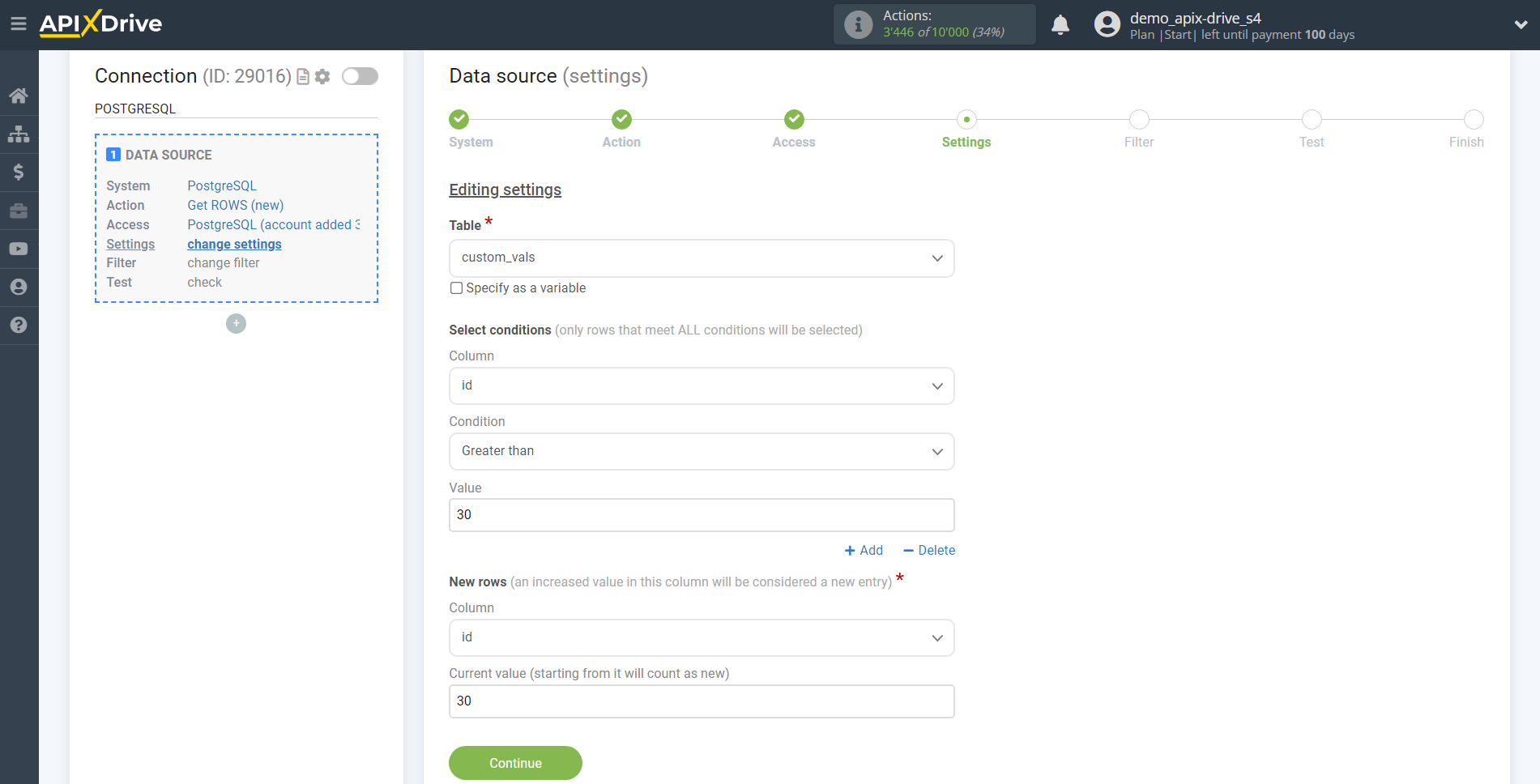 How to Connect PostgreSQL as Data Source | Selecting a table with data