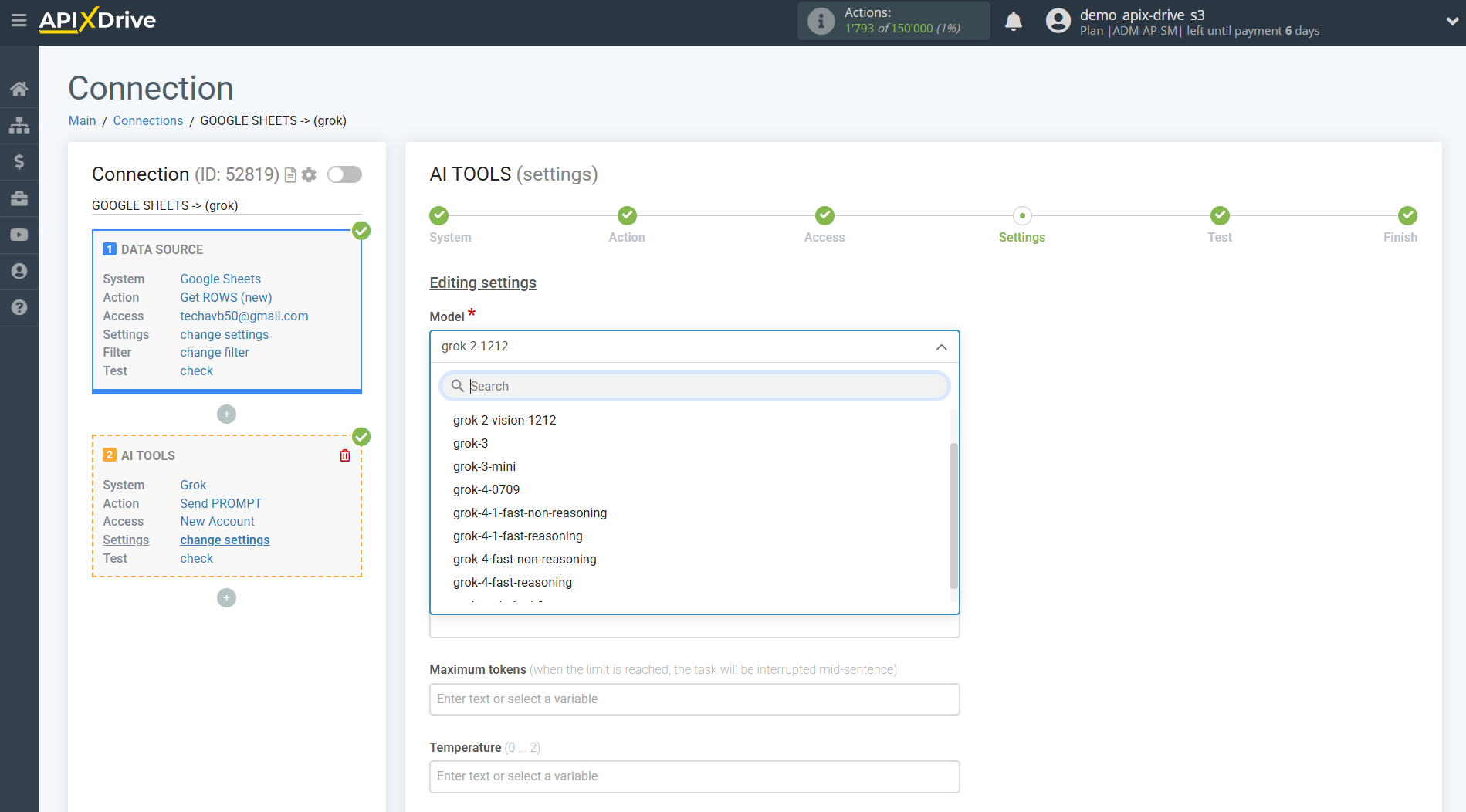 Setting up Grok in Google Sheets | Model selection