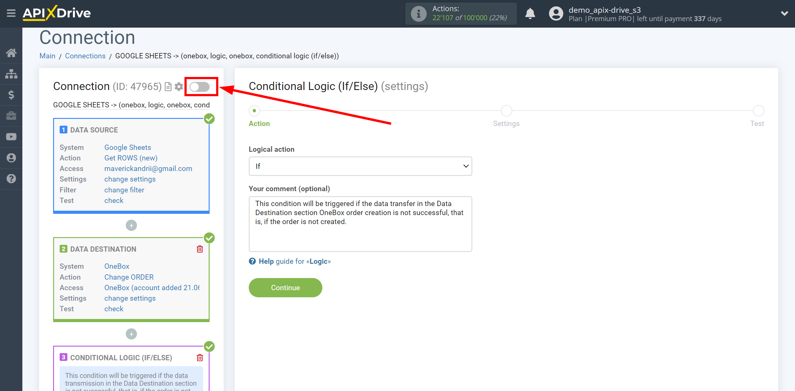 How to setup OneBox Change Order / Create Order | Action selection