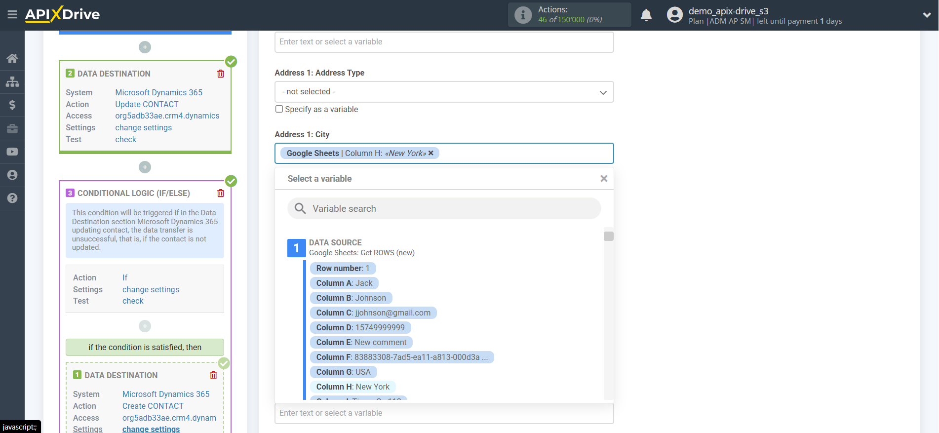 How to setup Microsoft Dynamics 365 Update Contact / Create Contact | Assigning Fields How to setup Microsoft Dynamics 365 Update Contact / Create Contact | Assigning Fields
