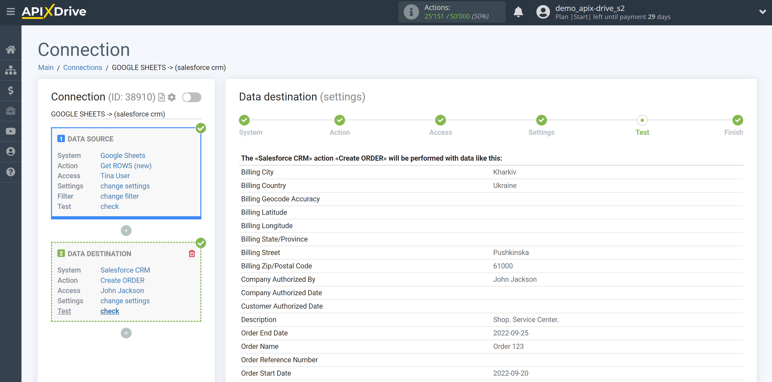 How to Connect Salesforce CRM as Data Destination | Data Test