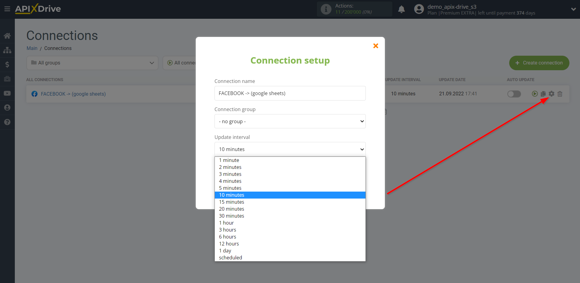 How to Connect Google Sheets as Data Destination | Update interval