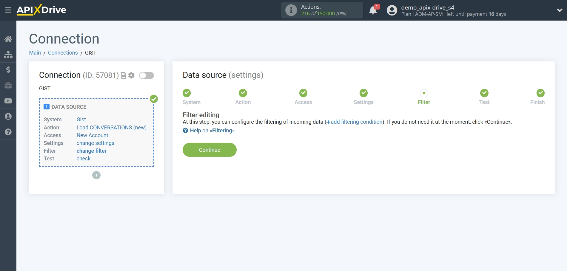 How to Connect Gist as Data Source | Data filter How to Connect Gist as Data Source | Data filter