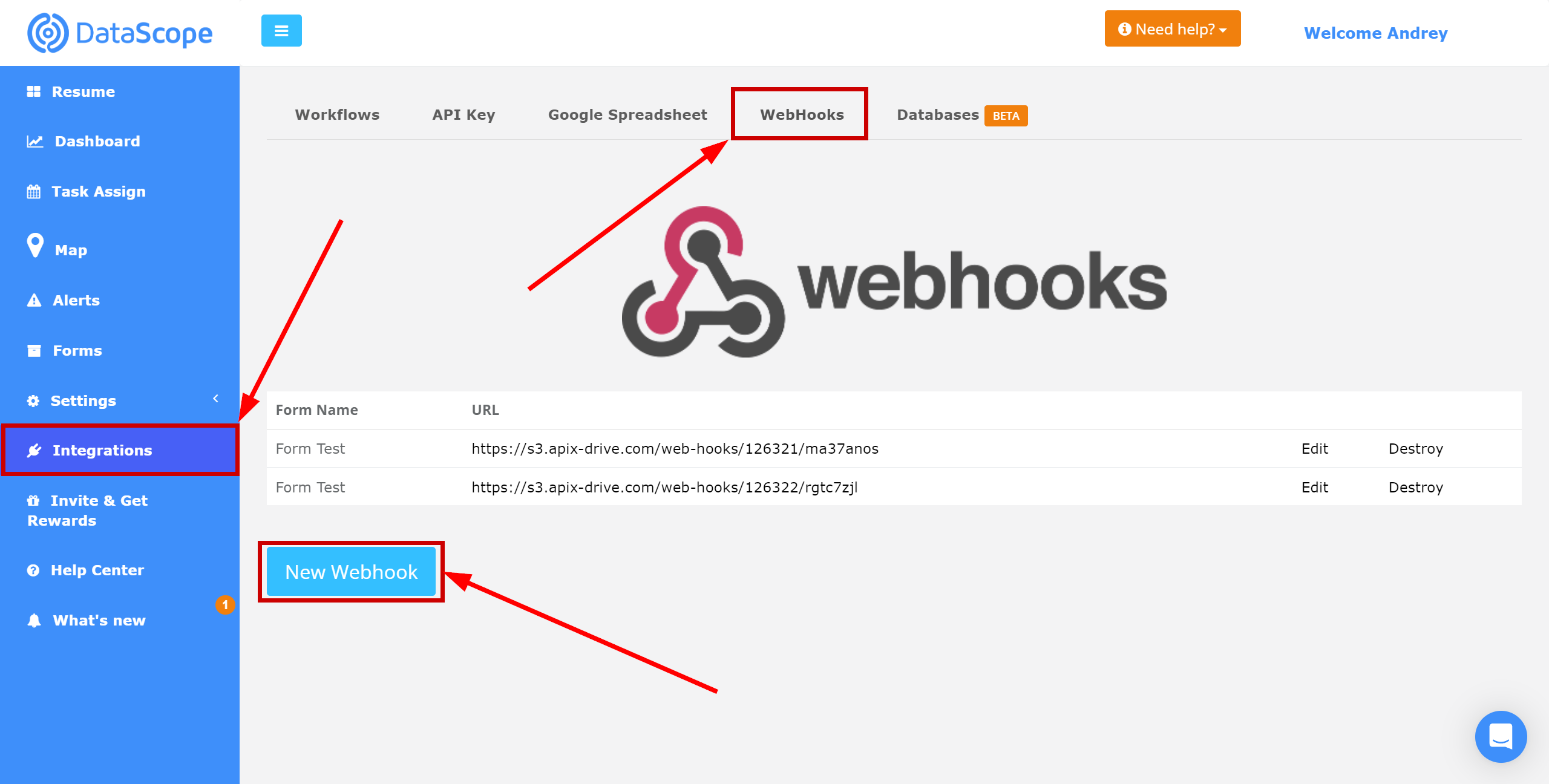 How to Connect DataScope Forms as Data Source | Form selection