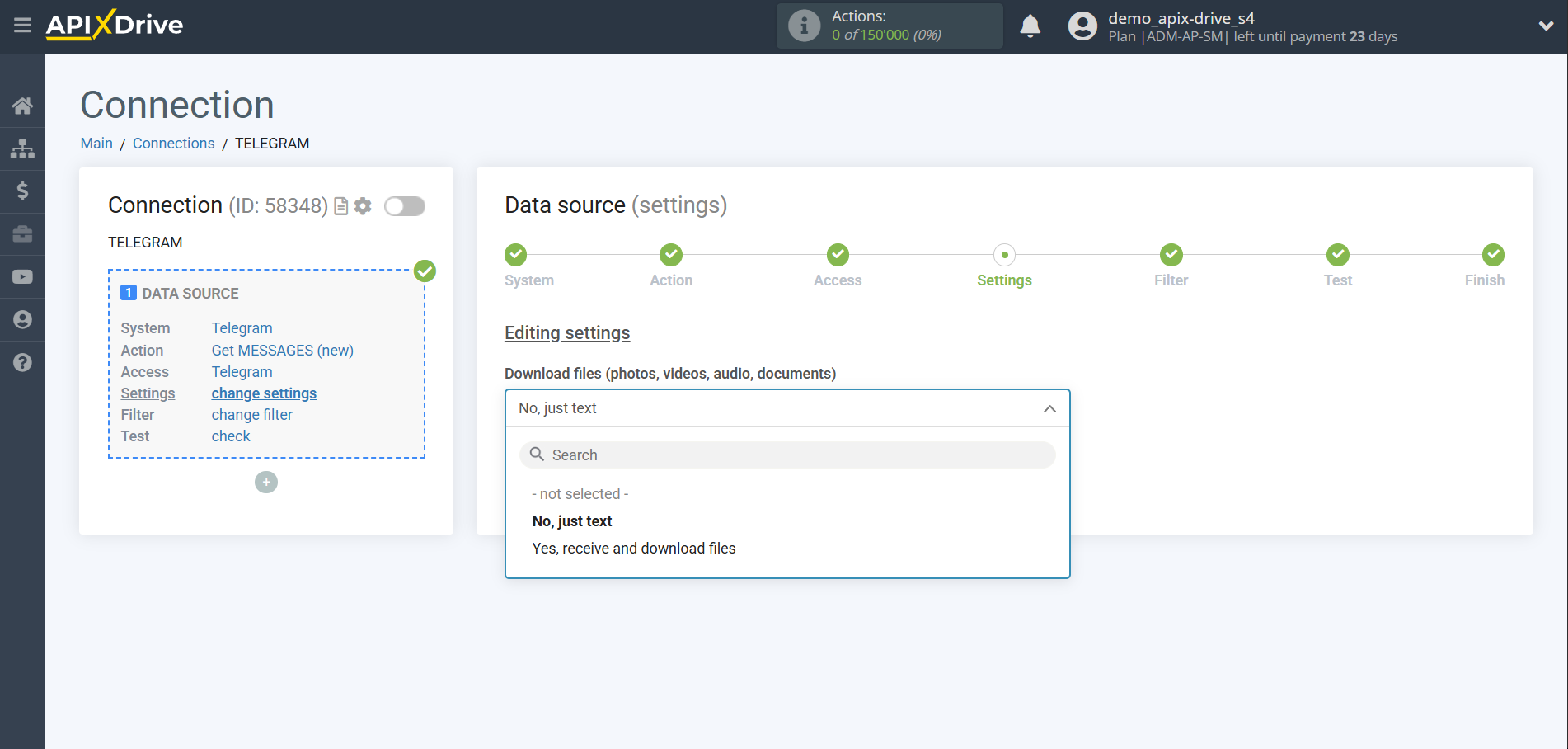 How to Connect Telegram as Data Source | Settings How to Connect Telegram as Data Source | Settings