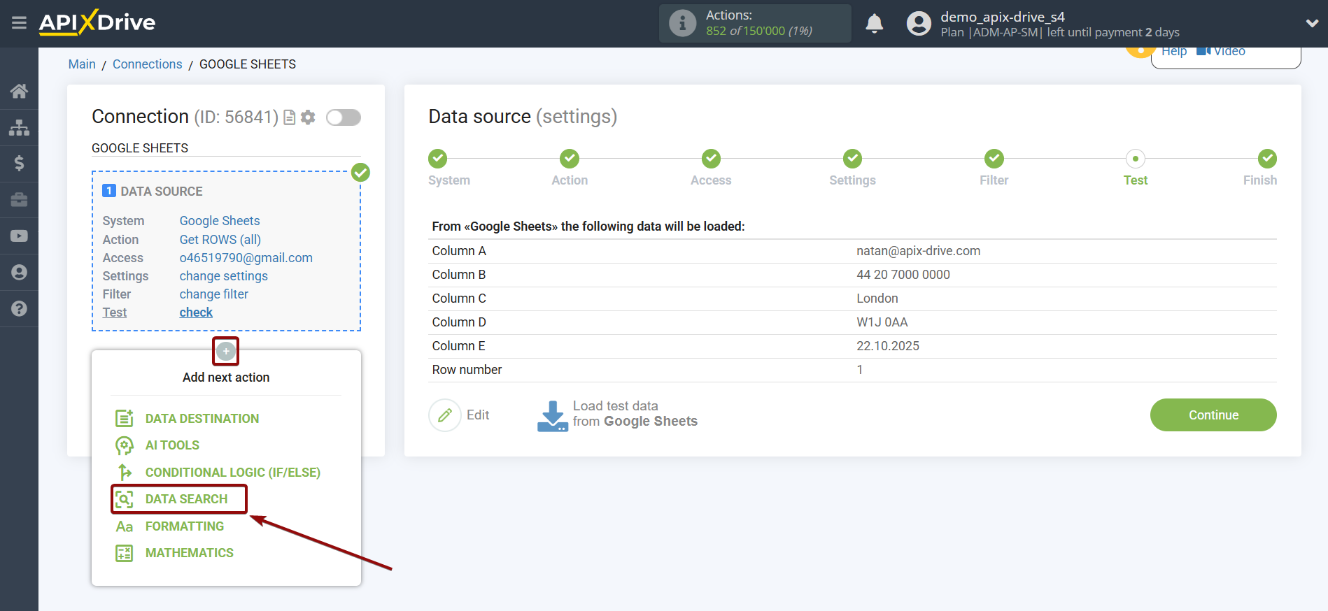 Setting up an ZeroBounce Item Search in Google Sheets | Add data Search Setting up an ZeroBounce Item Search in Google Sheets | Add data Search