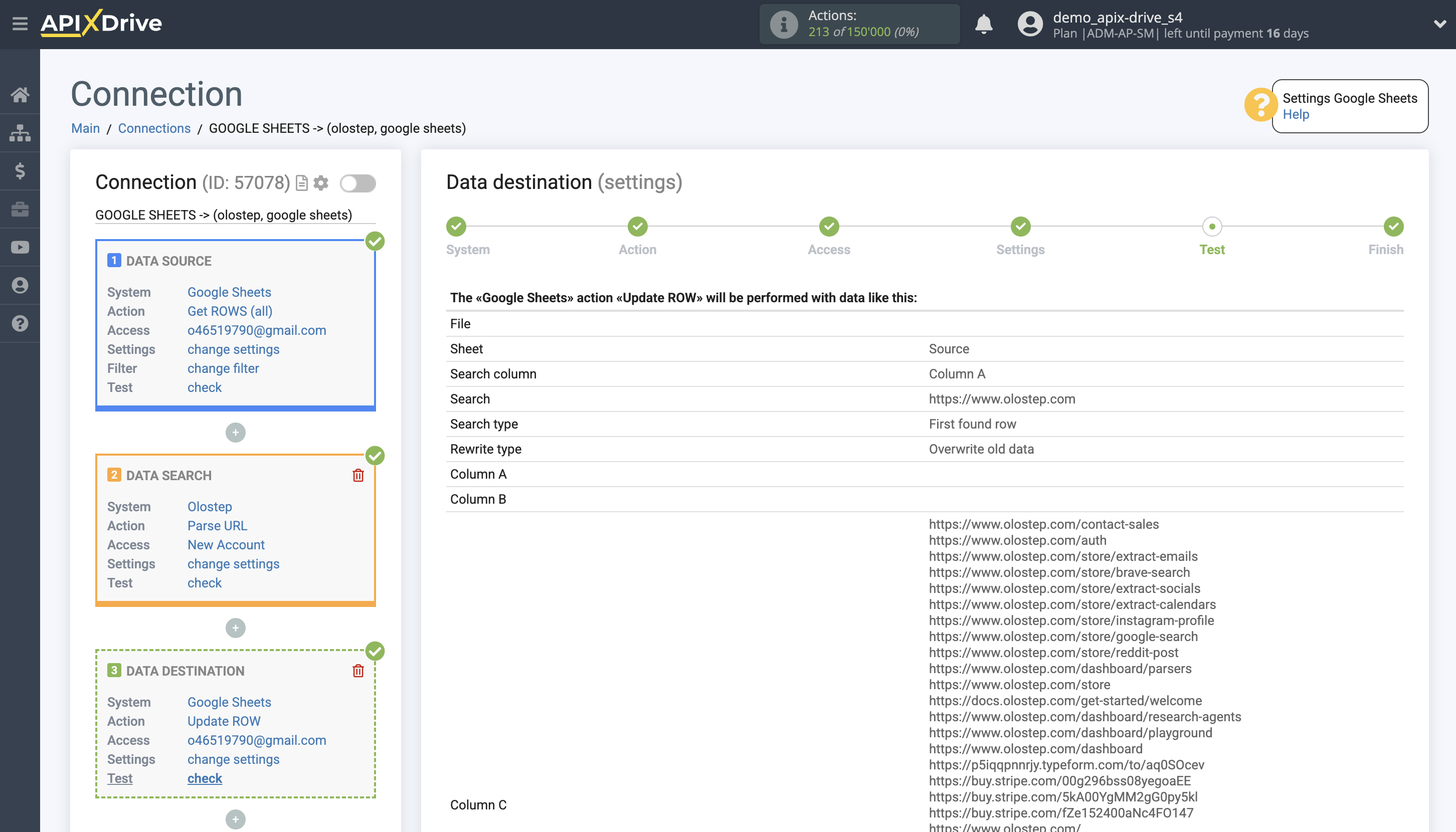 Setting up an Olostep Item Search in Google Sheets | Test data Setting up an Olostep Item Search in Google Sheets | Test data