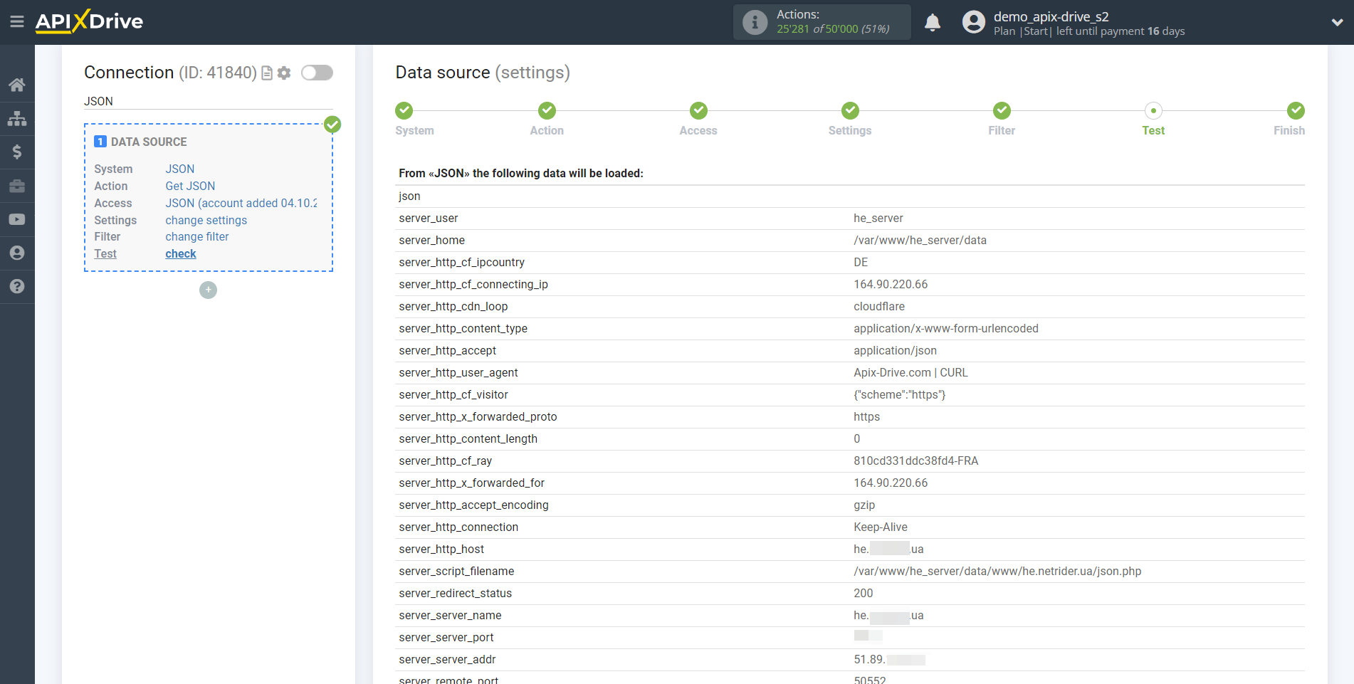 How to Connect JSON as Data Source | Test data