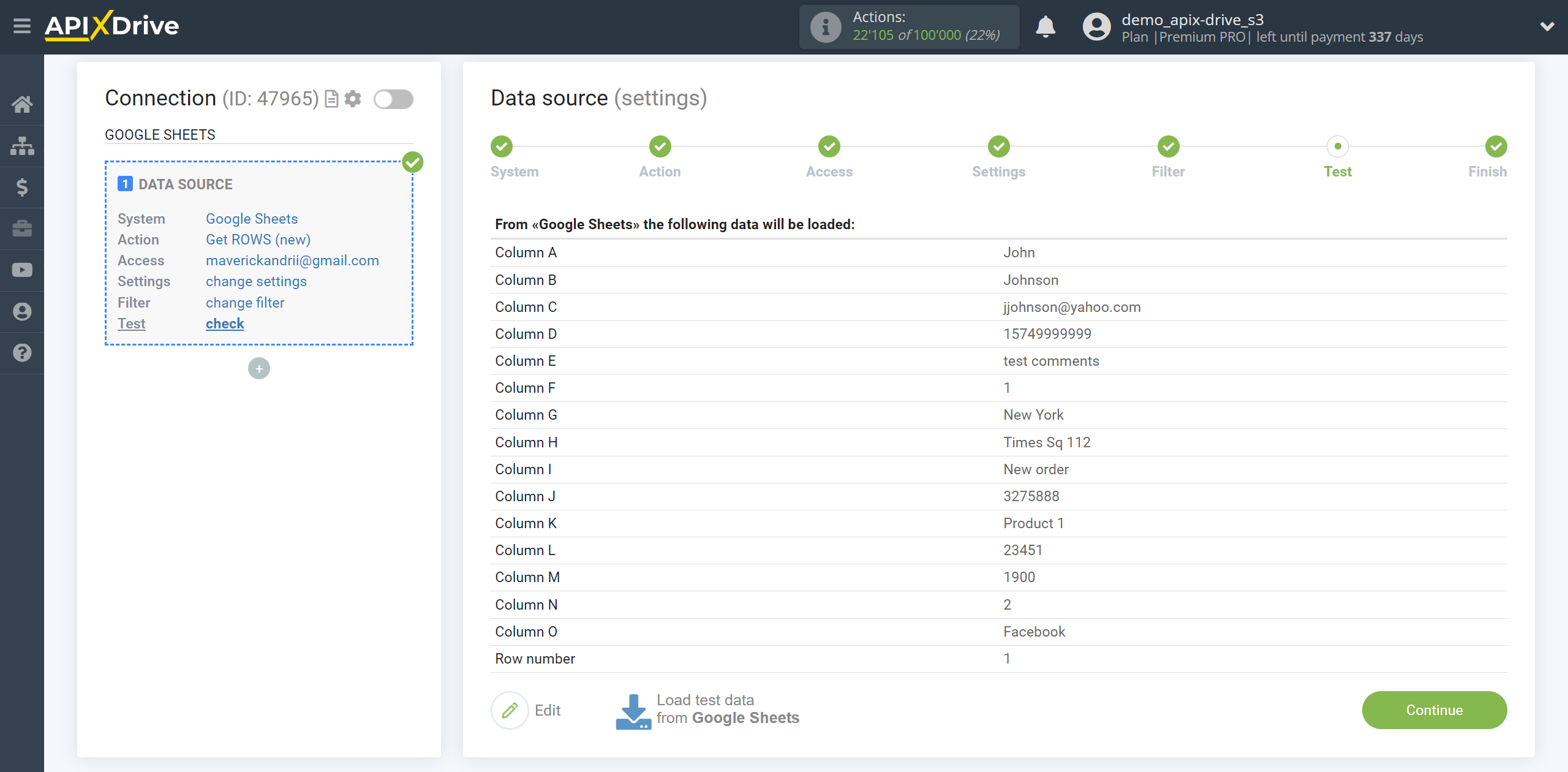 How to setup OneBox Change Order / Create Order | Test data