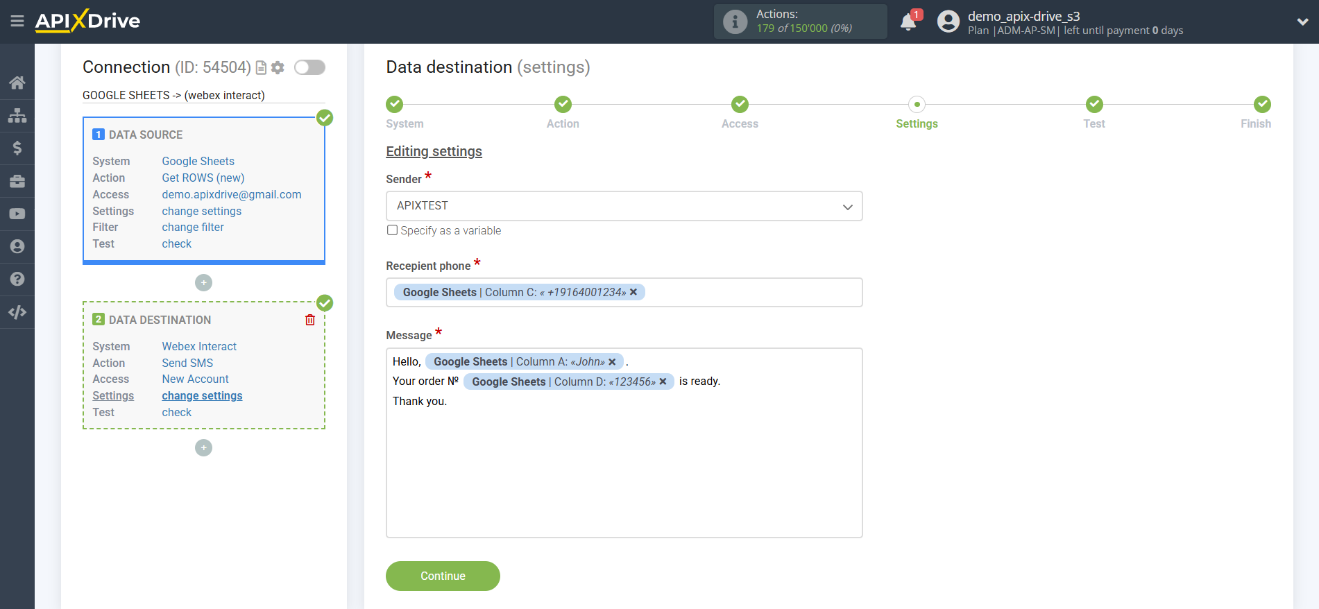 How to Connect Webex Interact as Data Destination | Assigning fields