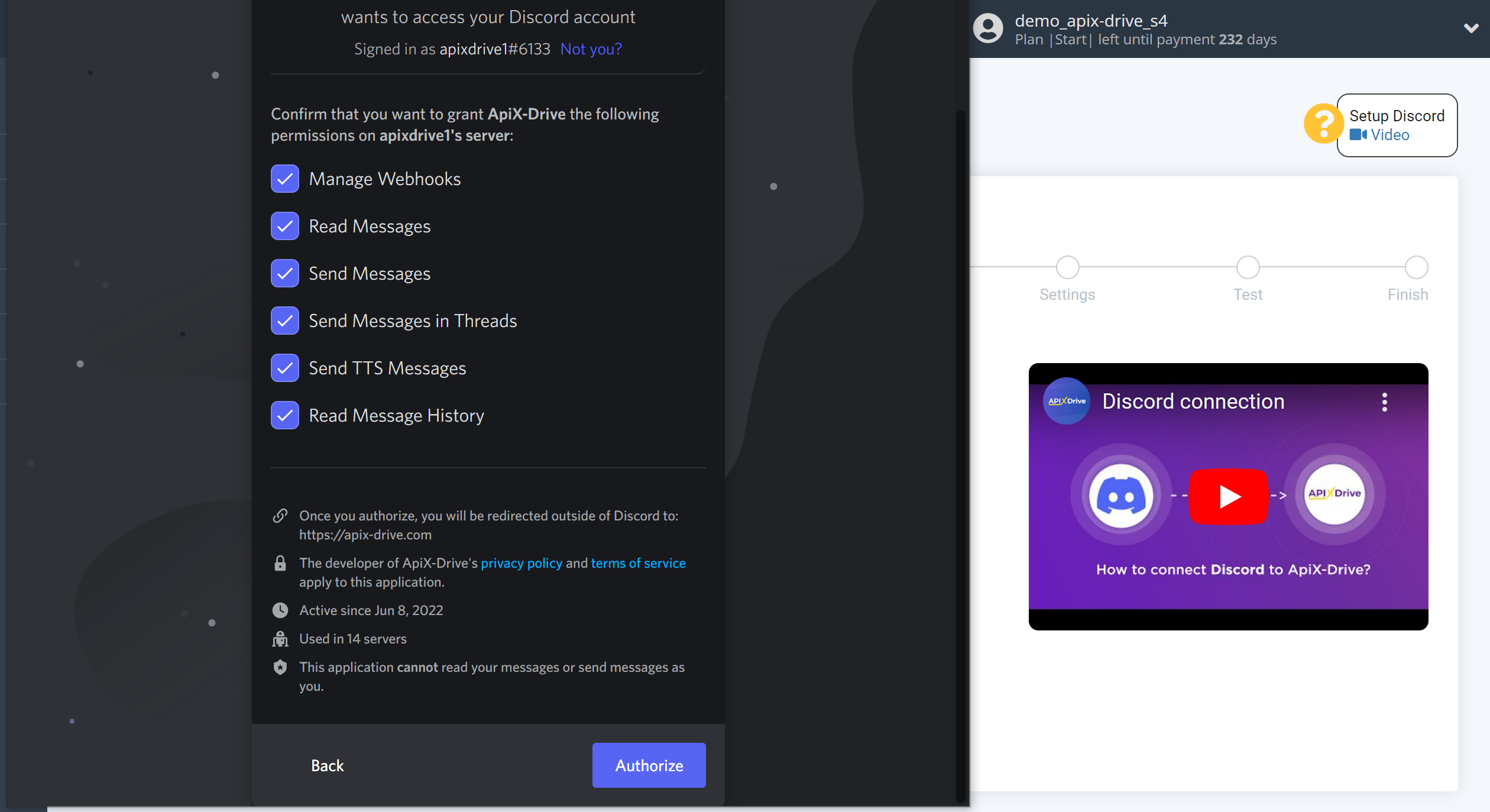 How to Connect Discord as Data Destination | Account connection