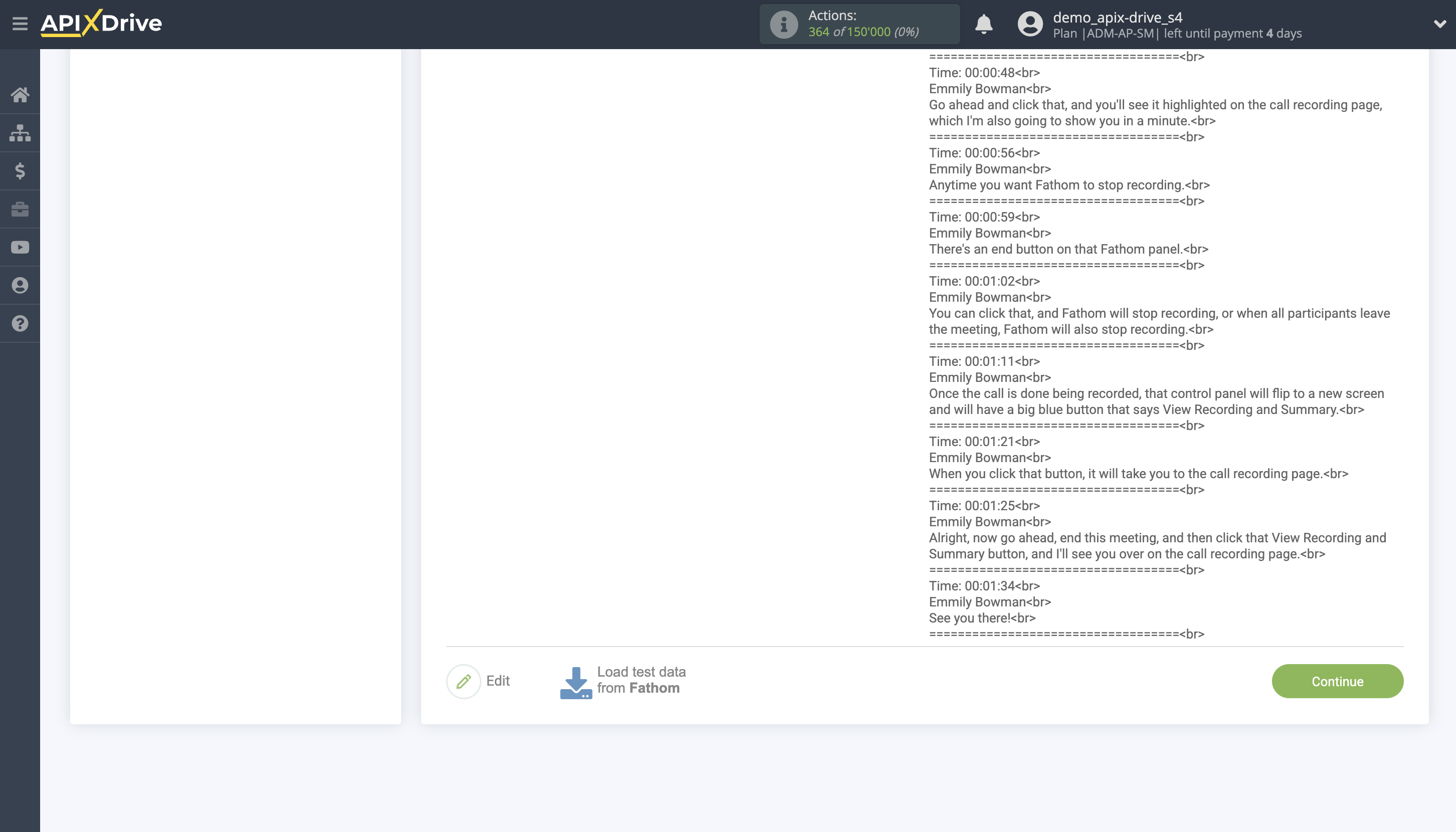 How to Connect Fathom as Data Source | Test data