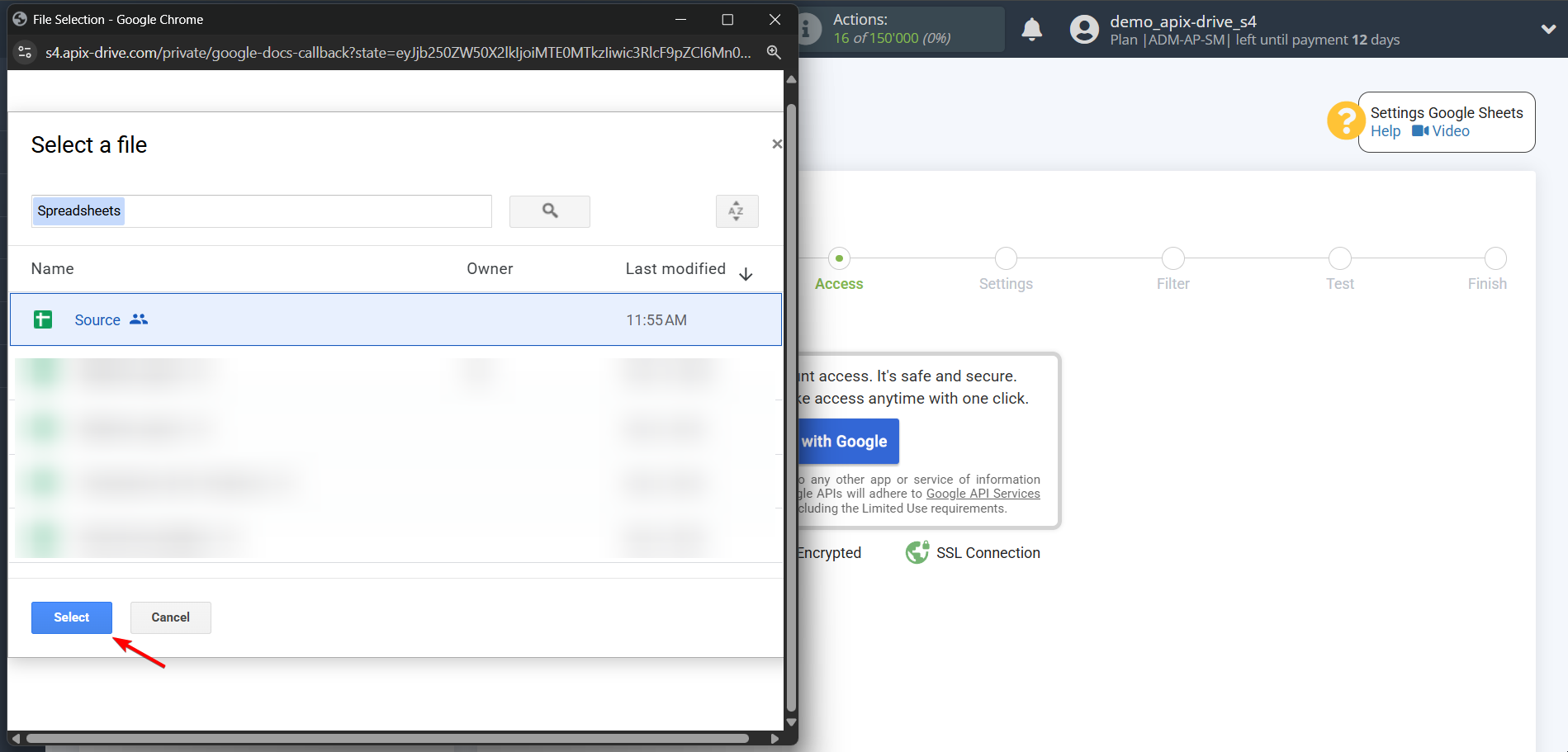 Setting up Gemini in Google Sheets | Connecting account