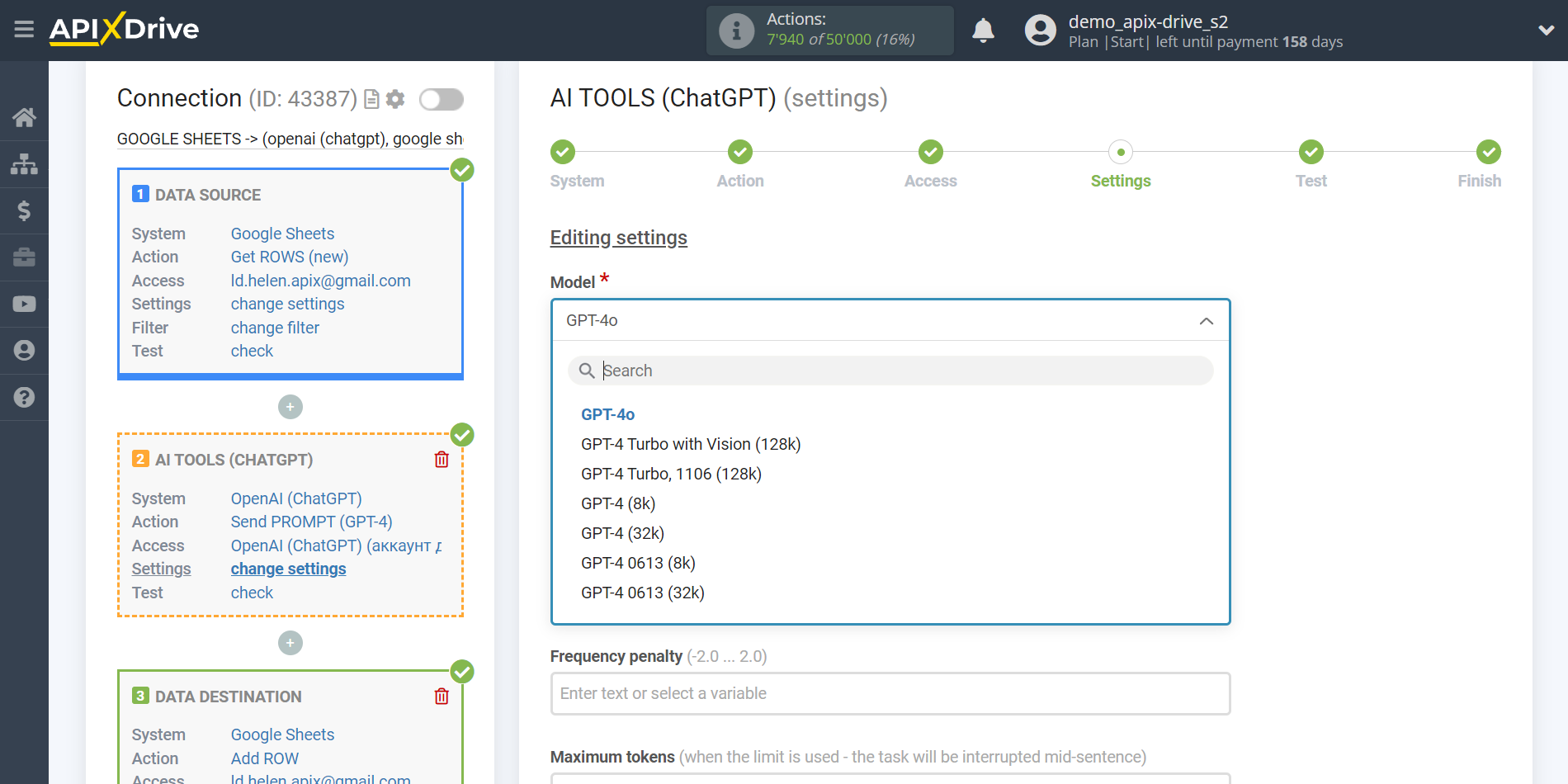 Setting up OpenAI (ChatGPT) in Google Sheets | Assigning fields GPT-4o (omni)